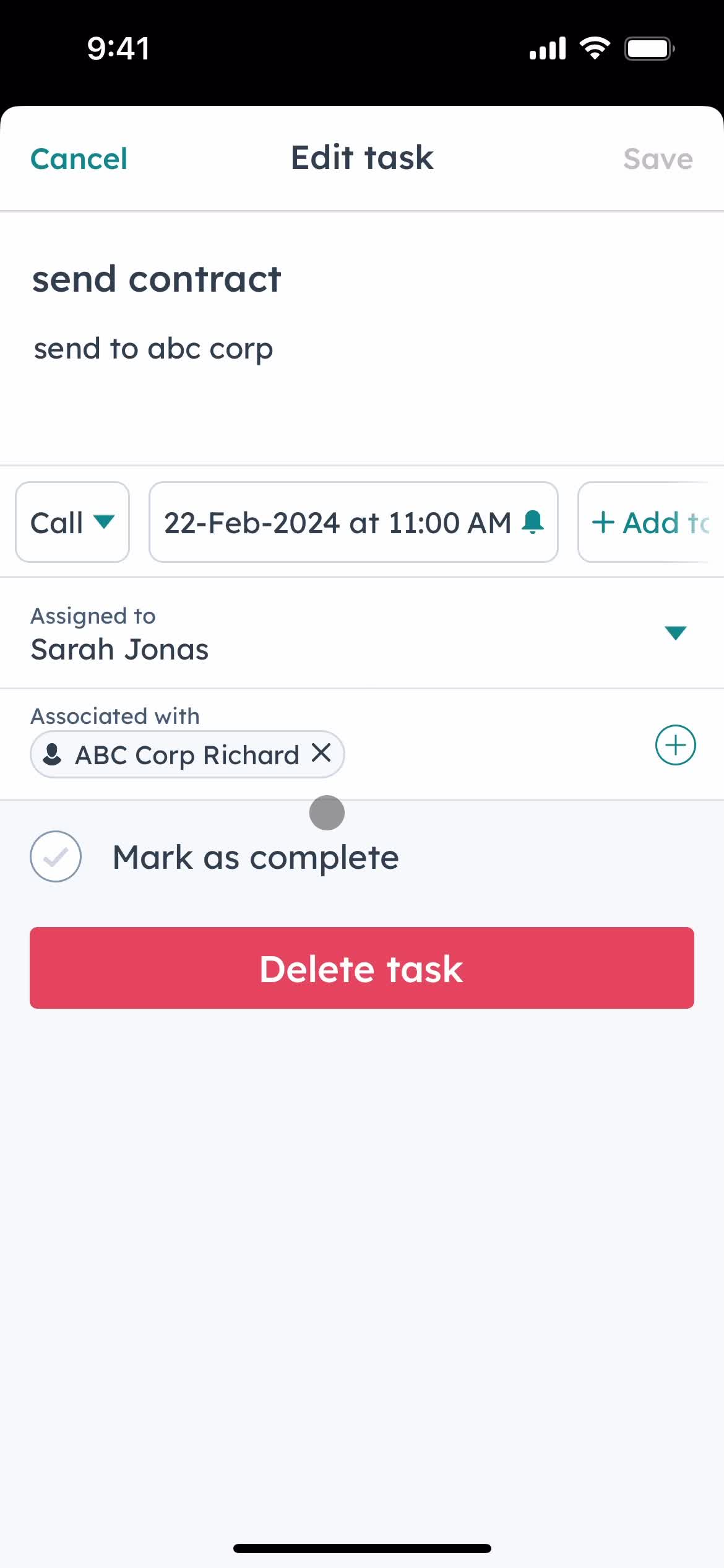 Creating a task screenshot