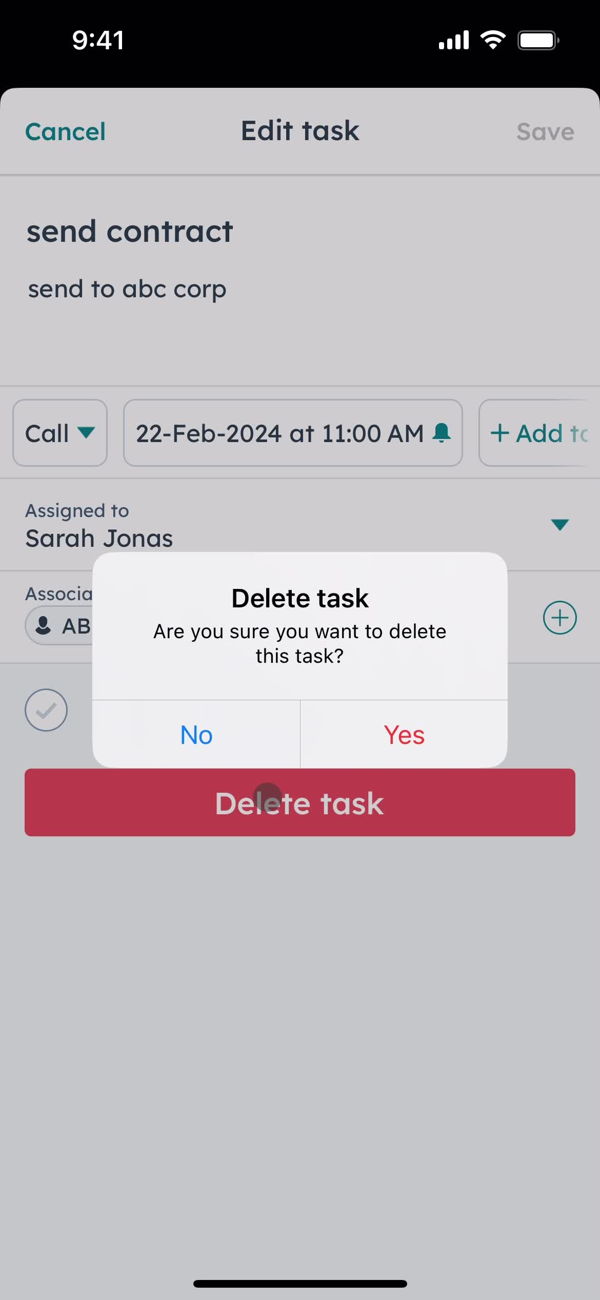 Creating a task screenshot