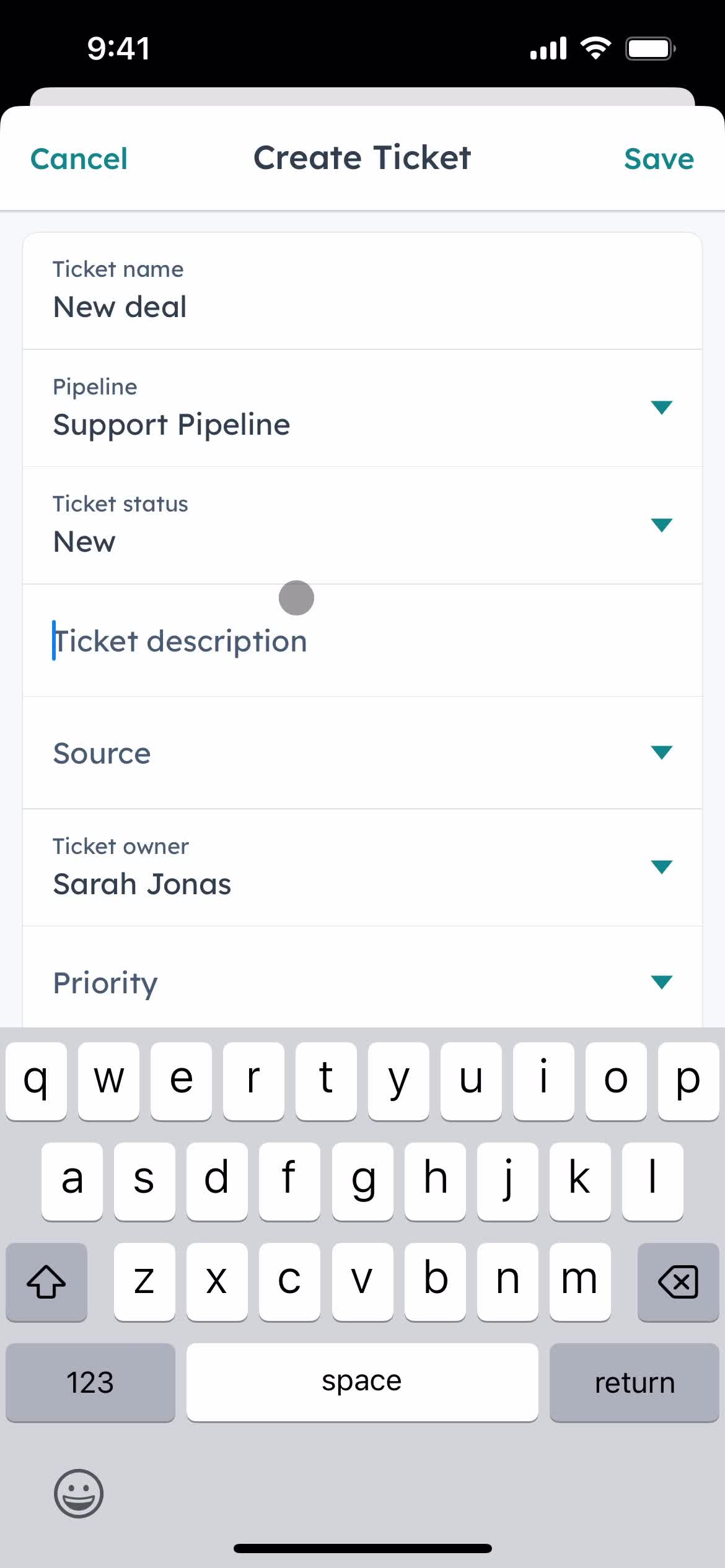 Creating a ticket screenshot