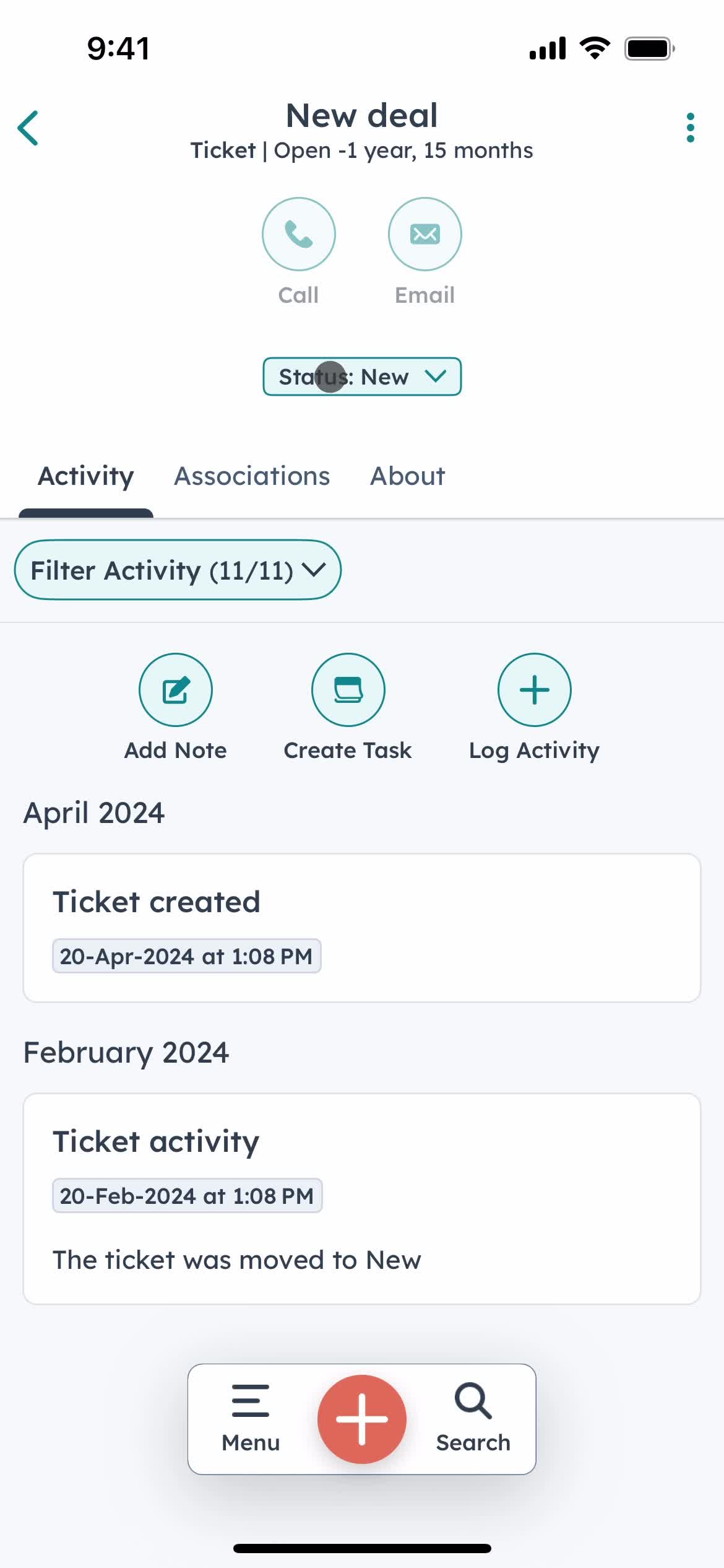 Creating a ticket screenshot