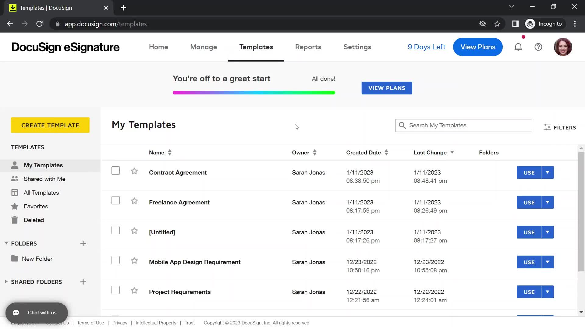 Creating a template screenshot