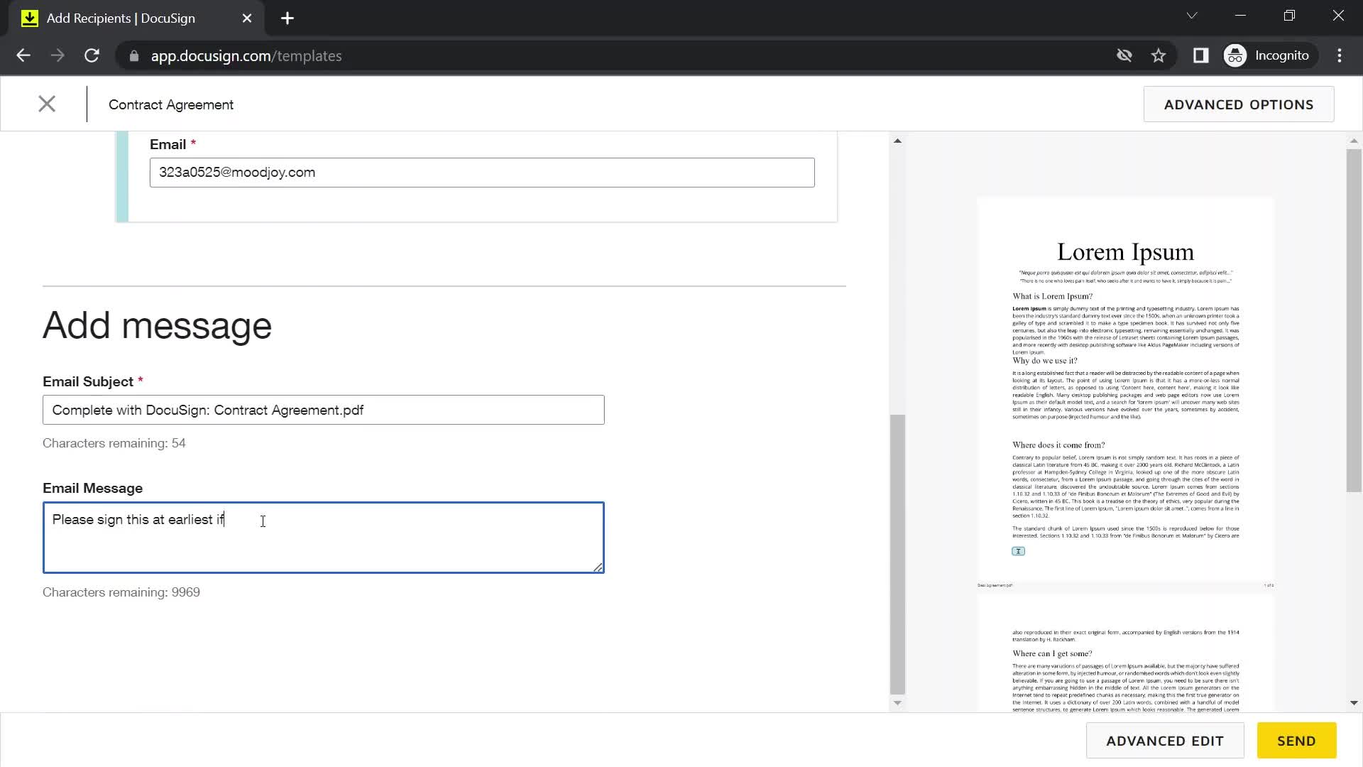 Creating a template screenshot