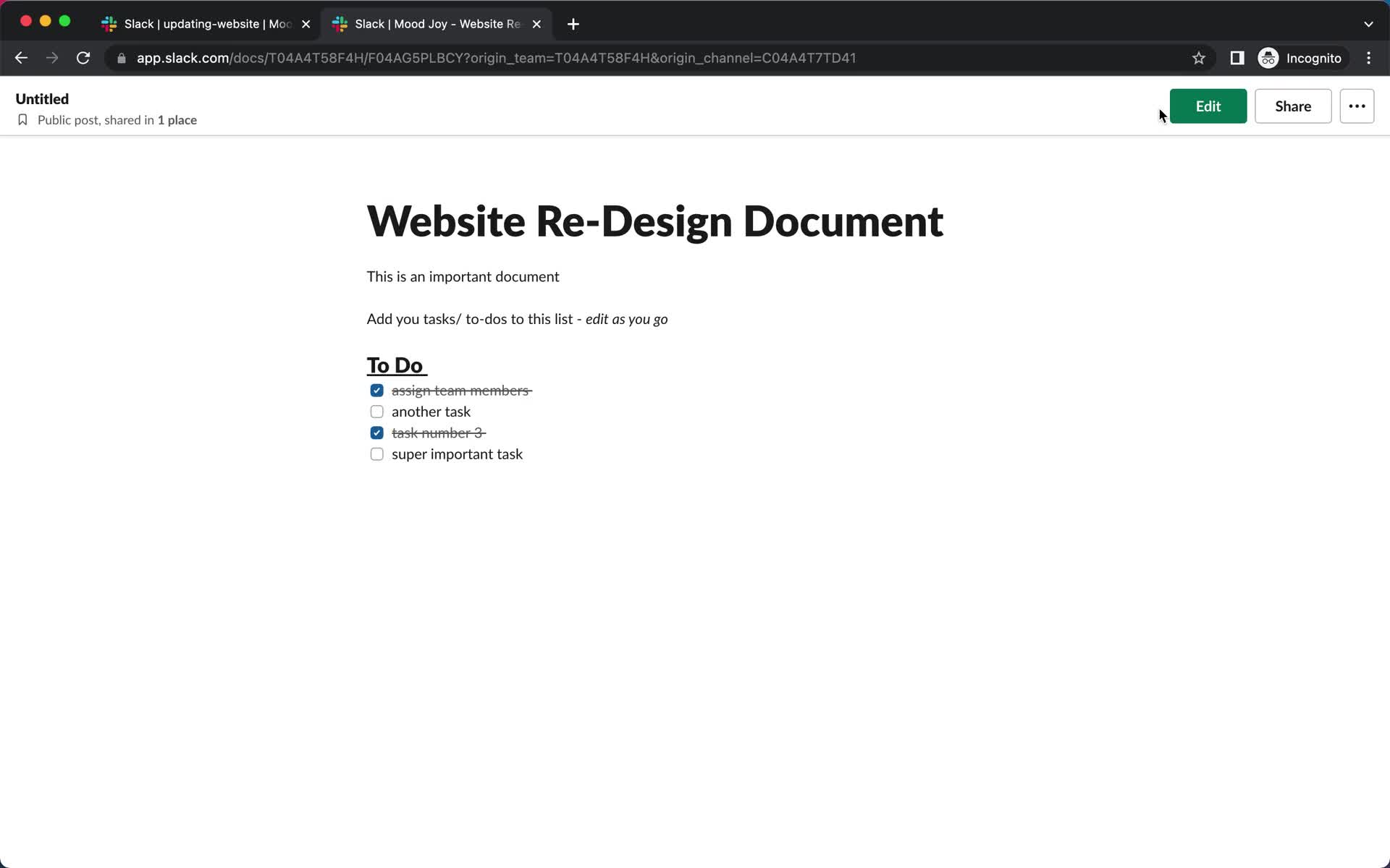 Creating a document screenshot