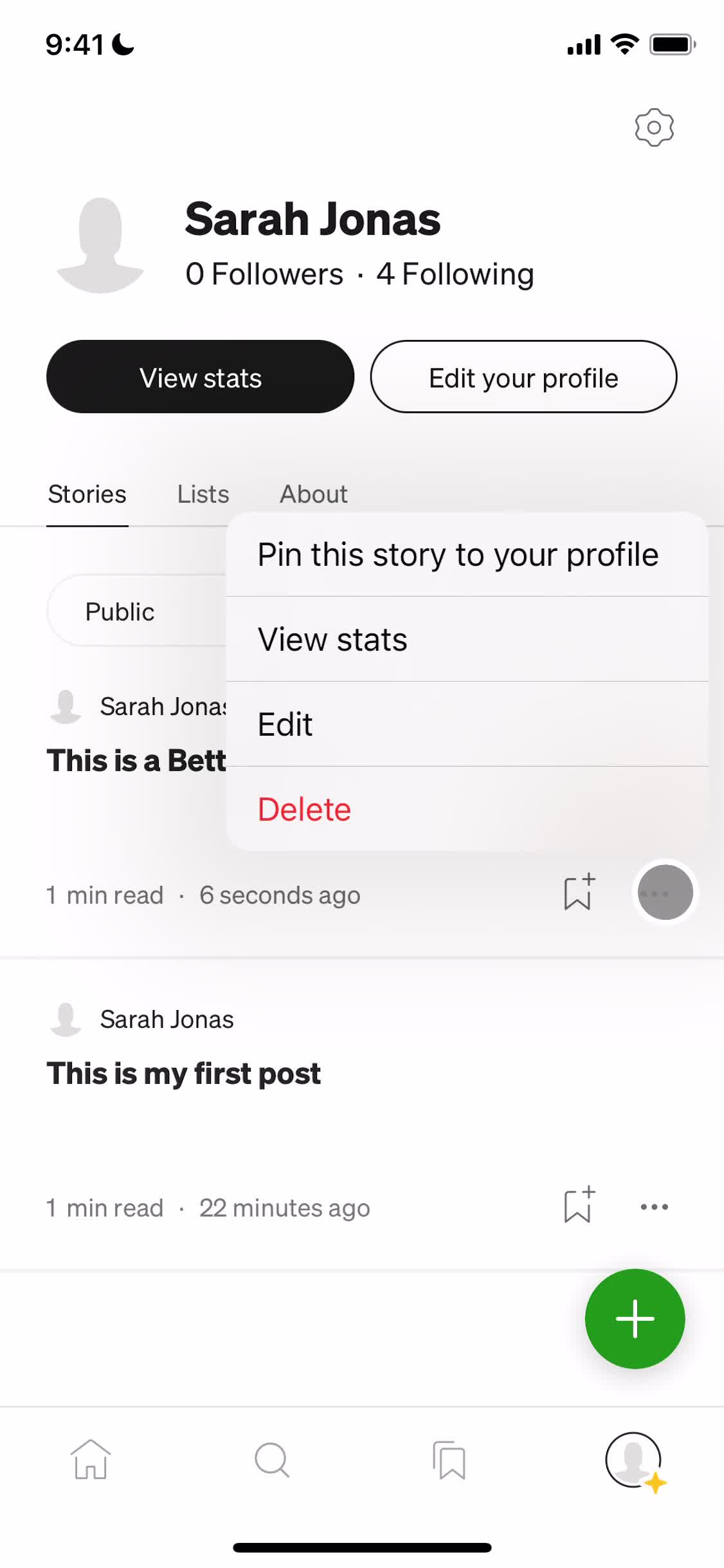 Creating a post screenshot