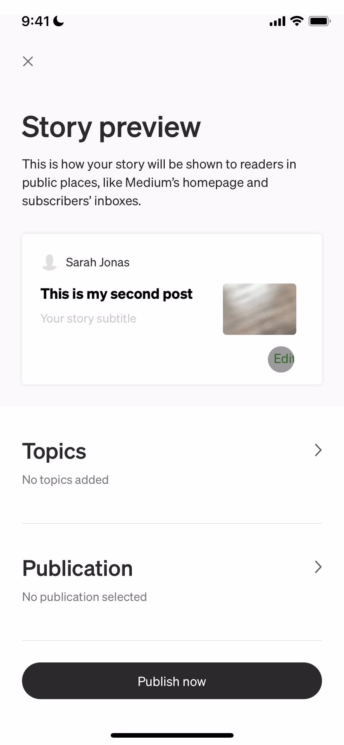 Creating a post screenshot