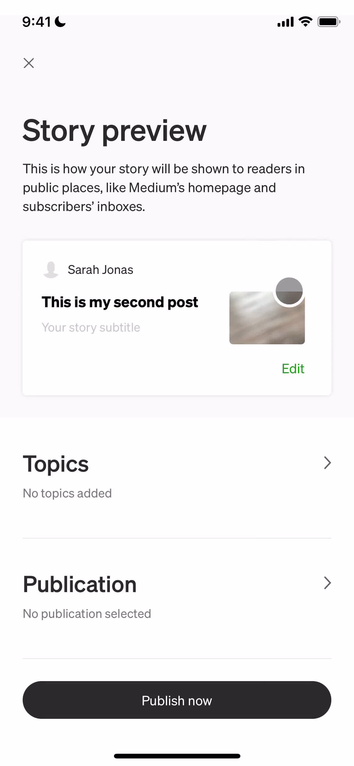 Creating a post screenshot