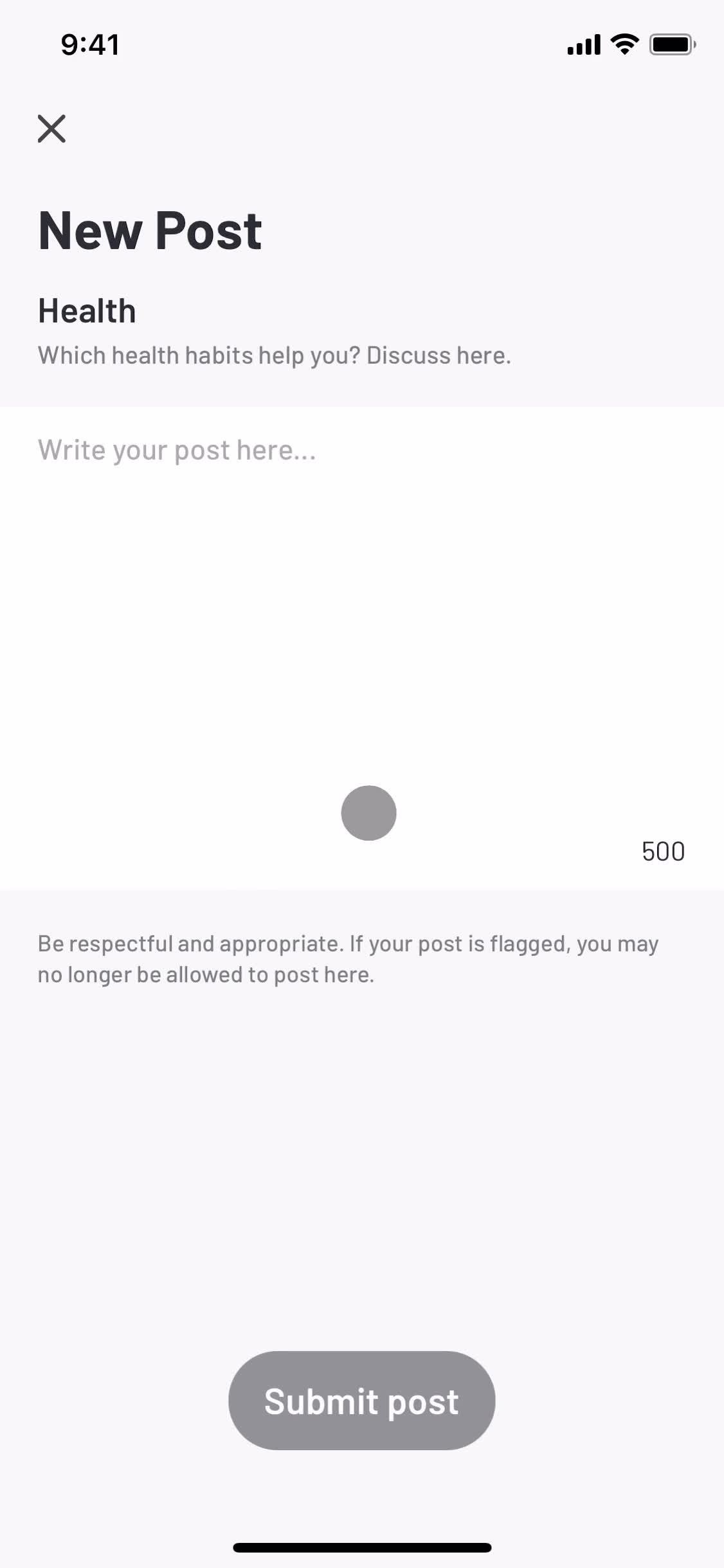 Creating a post screenshot