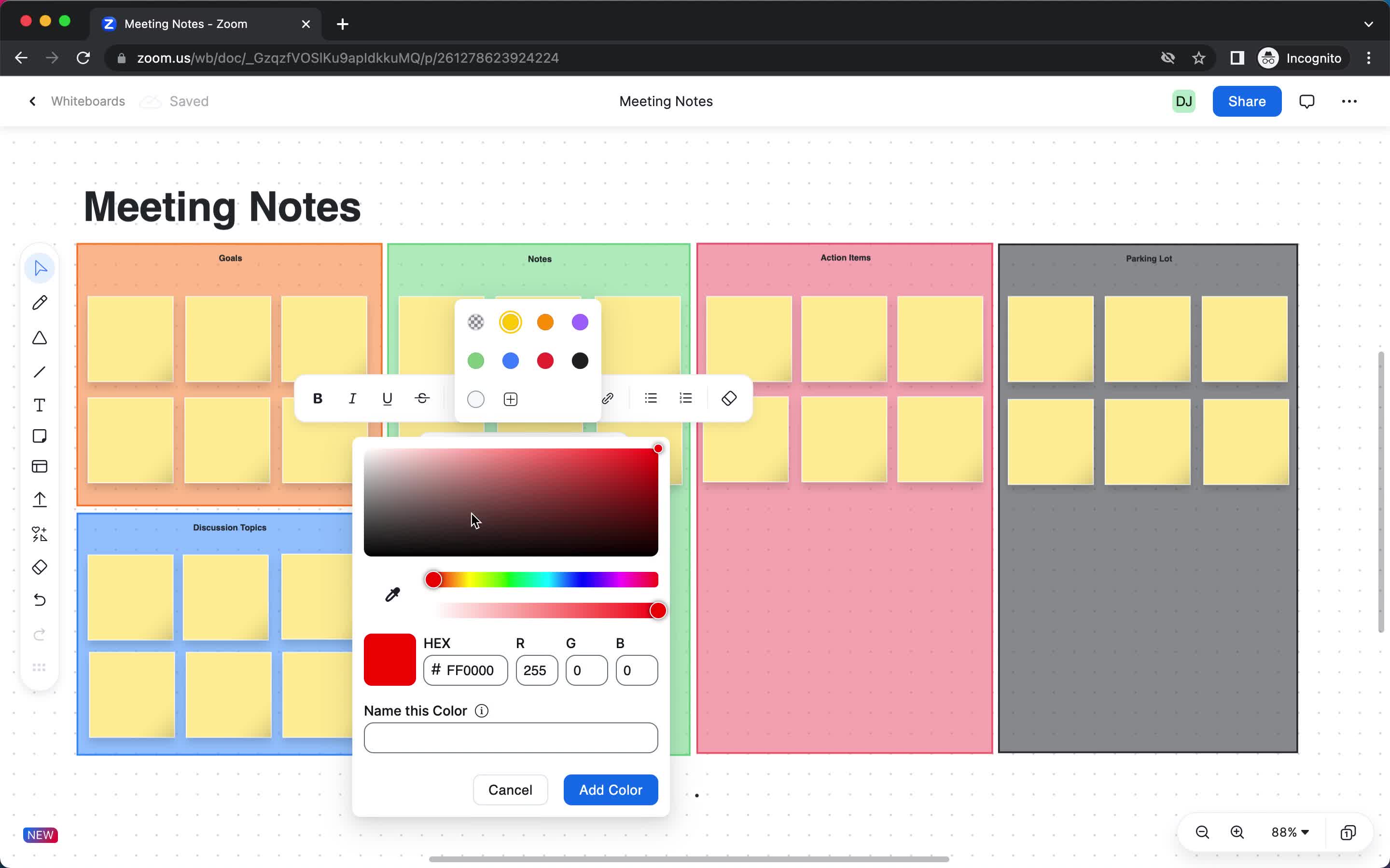 Whiteboards screenshot