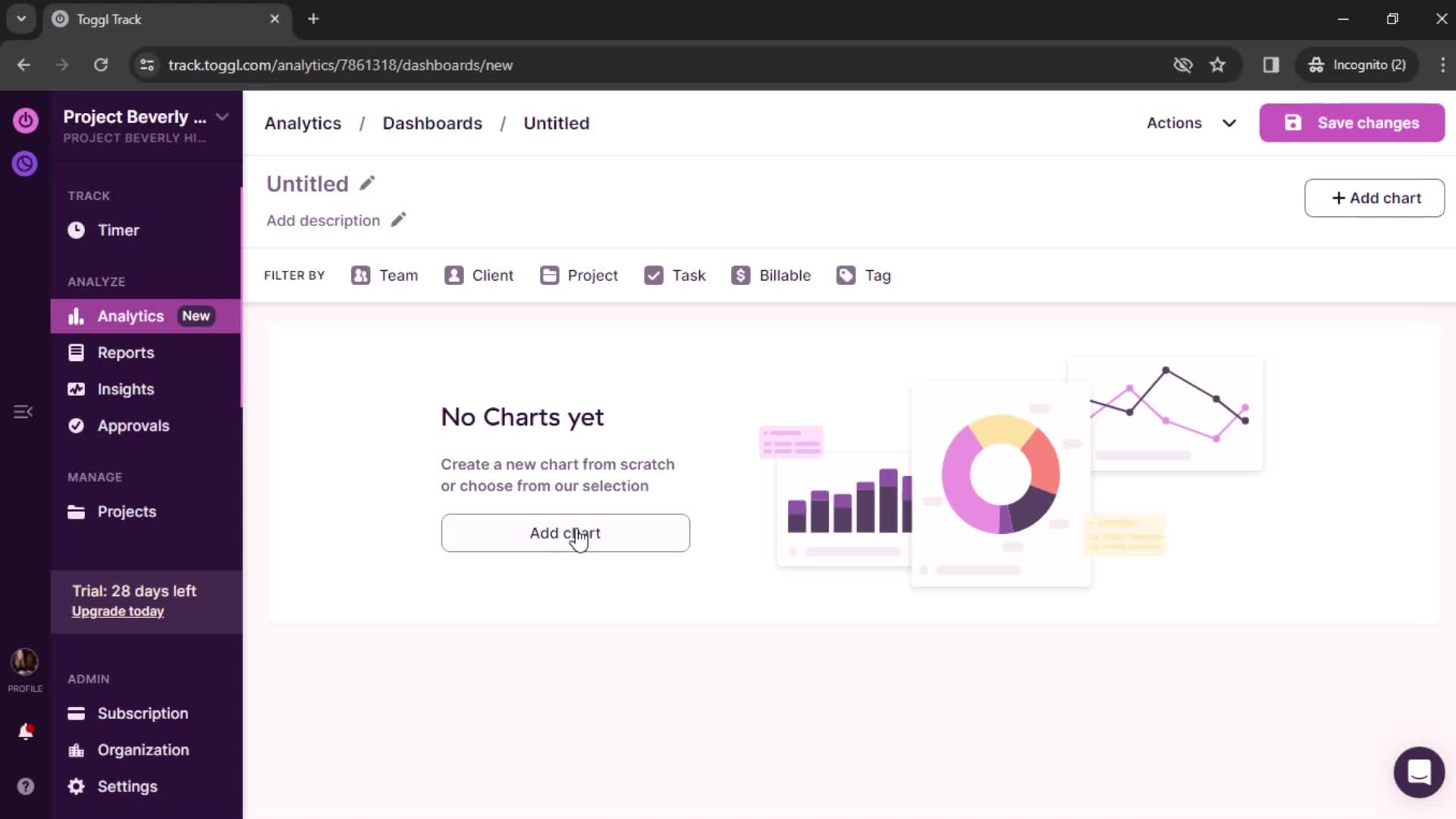 Creating new dashboard screenshot