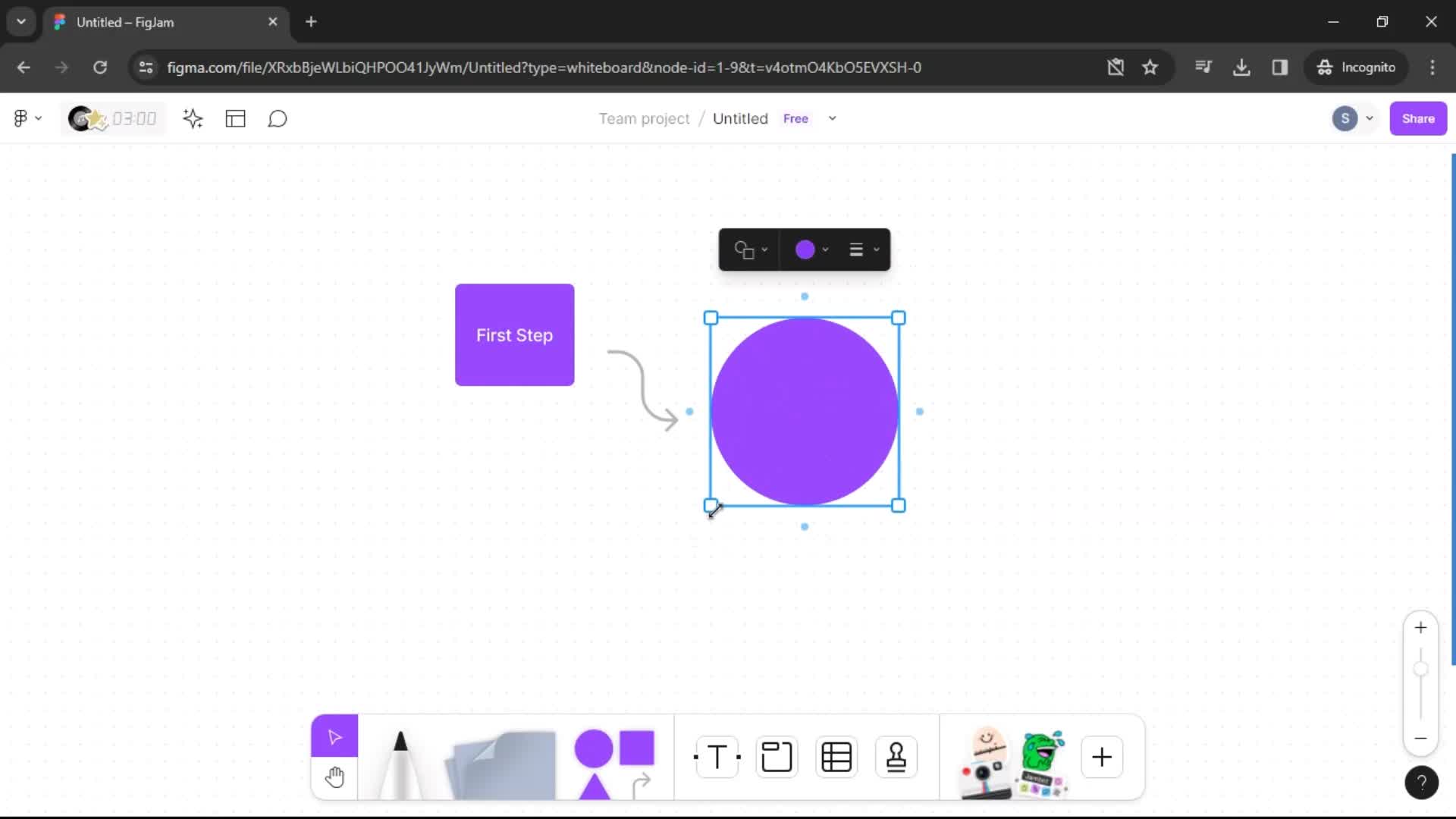 Creating a flowchart screenshot