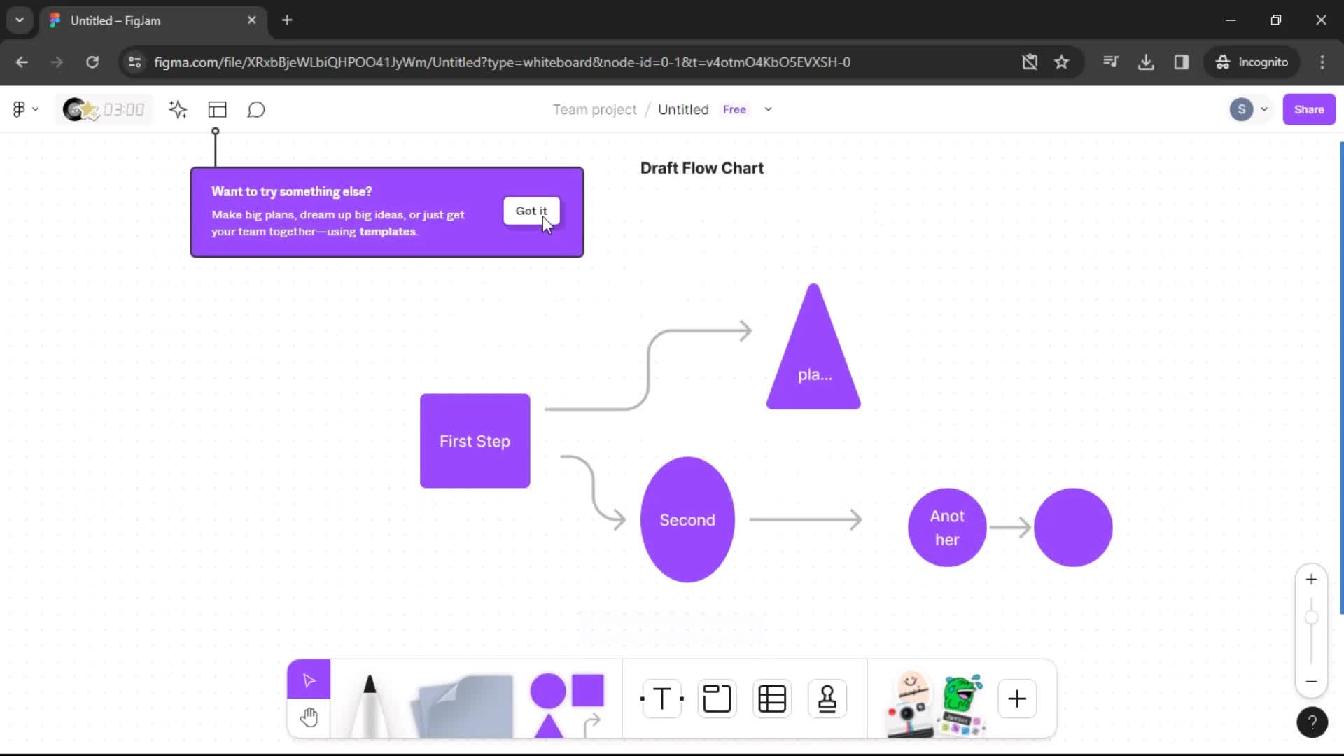 Creating a flowchart screenshot