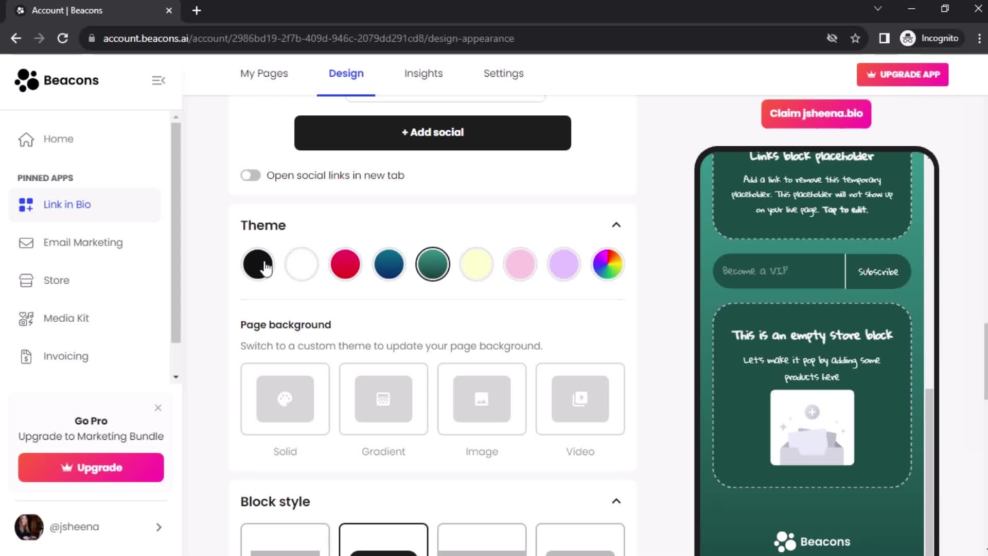 Creating a page screenshot