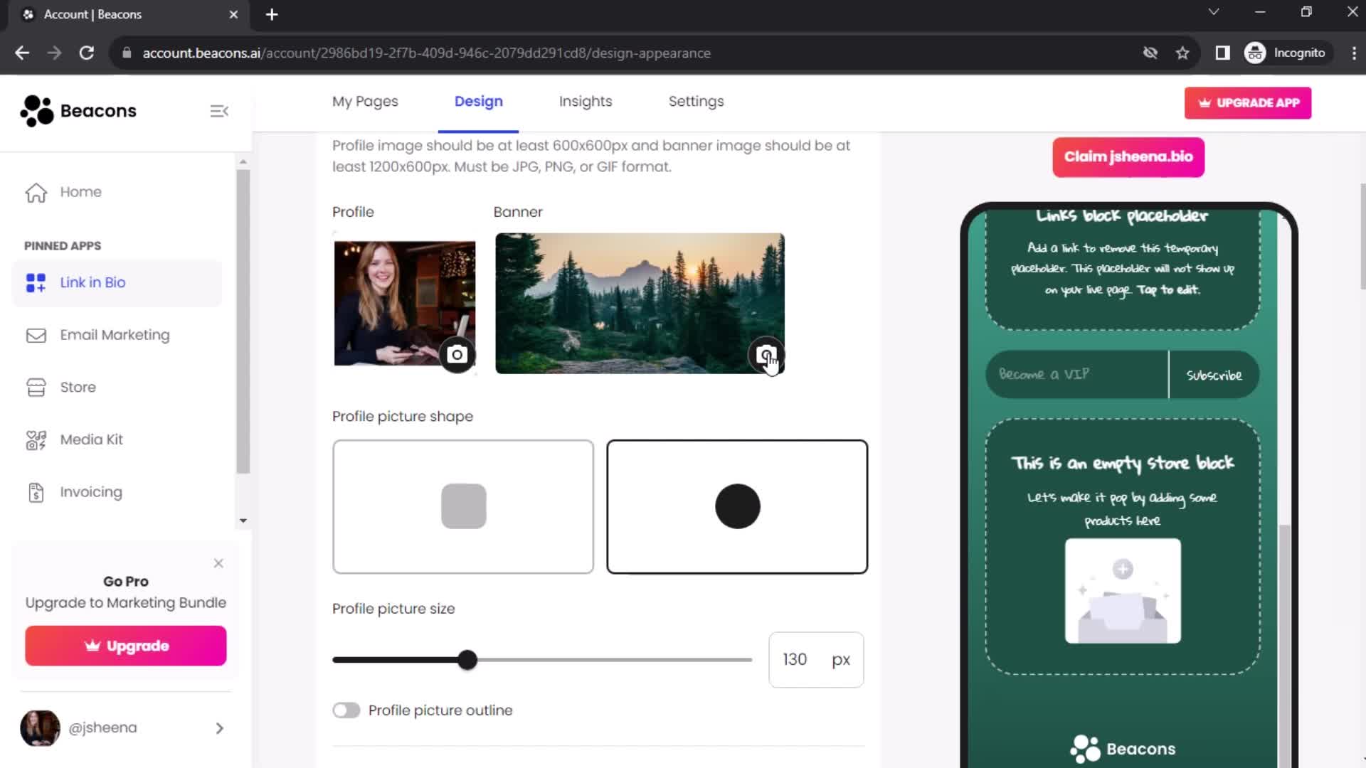 Creating a page on Beacons video thumbnail