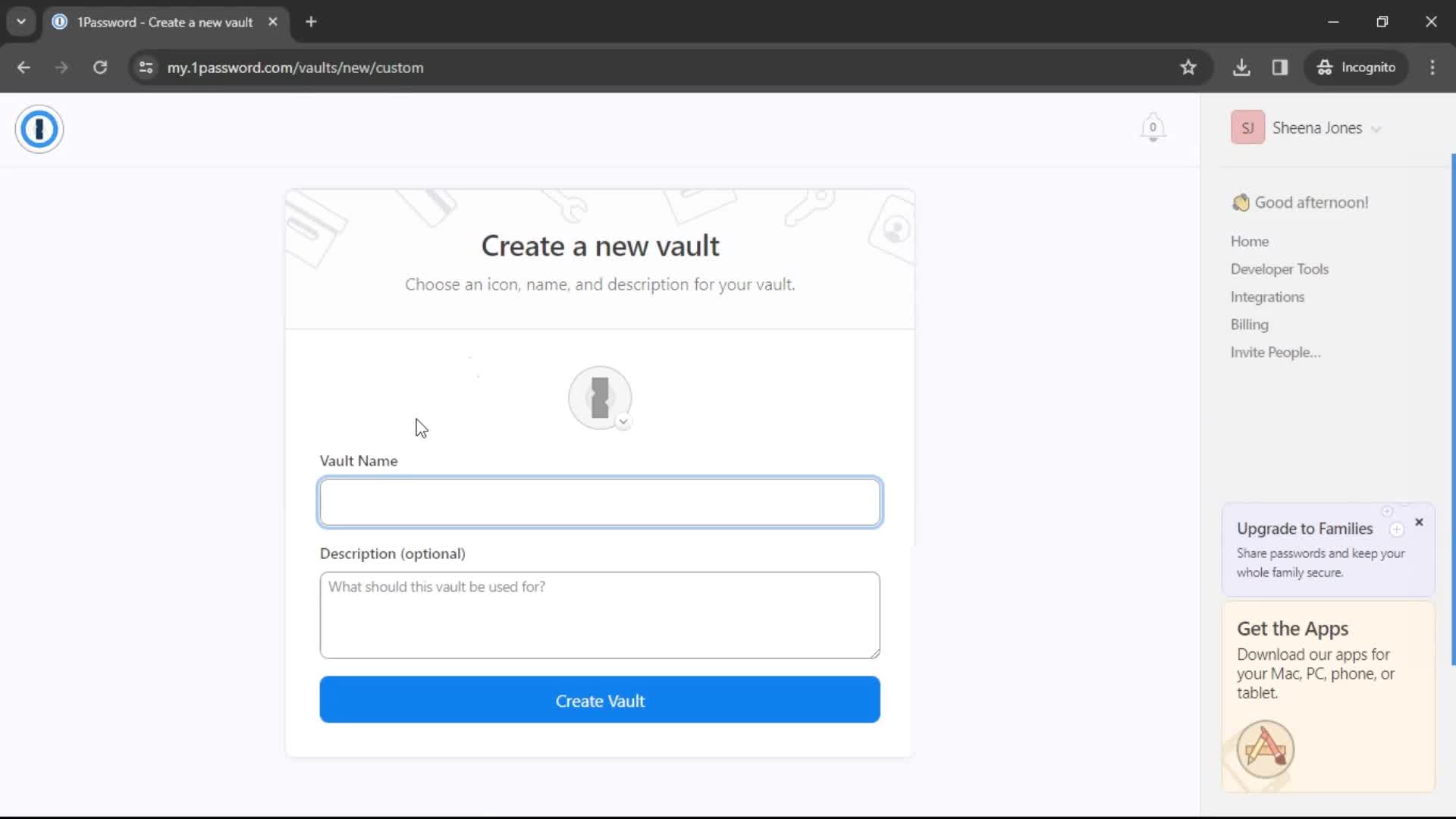 Creating new vault on 1Password video thumbnail