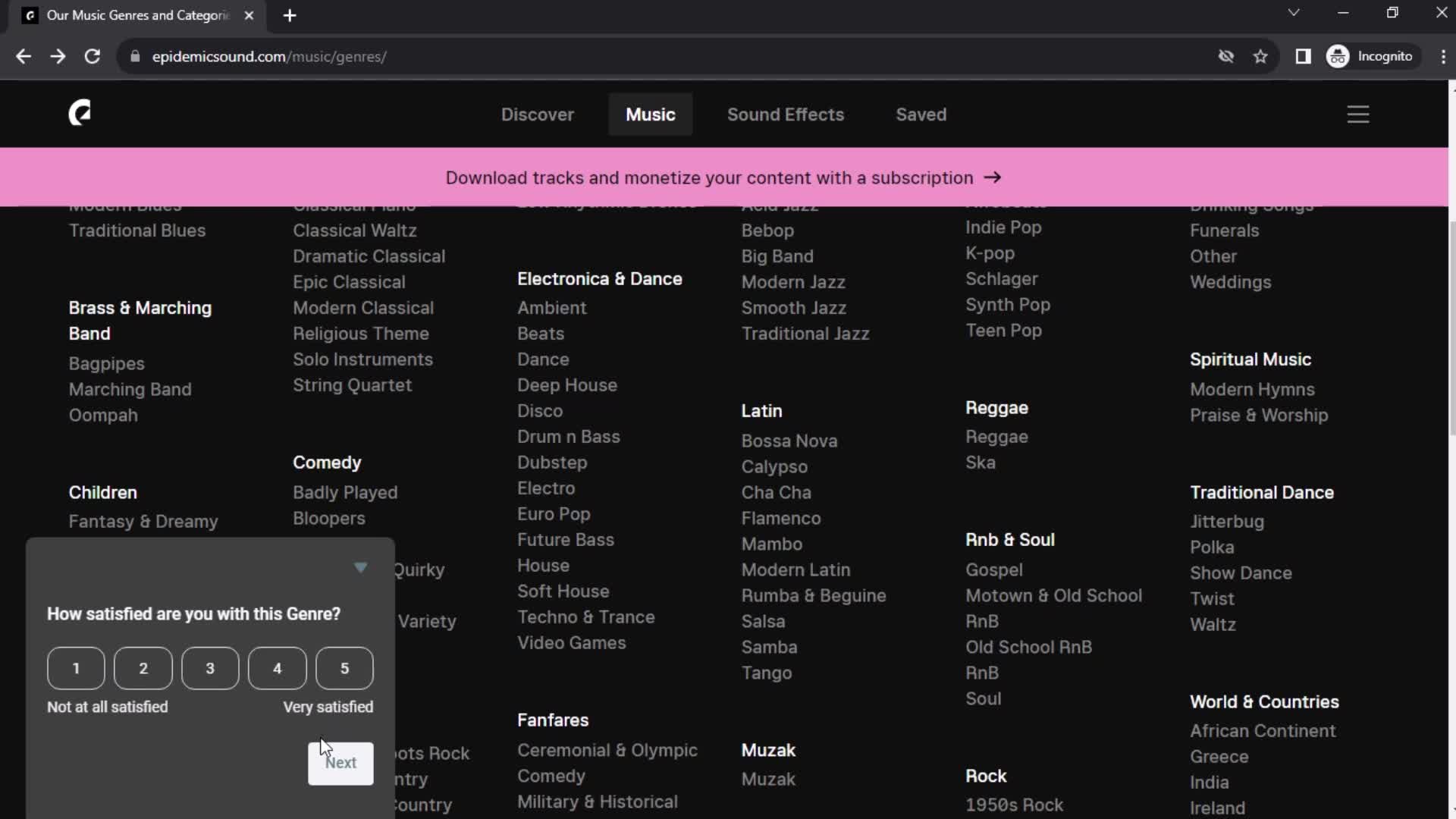 Creating a playlist screenshot