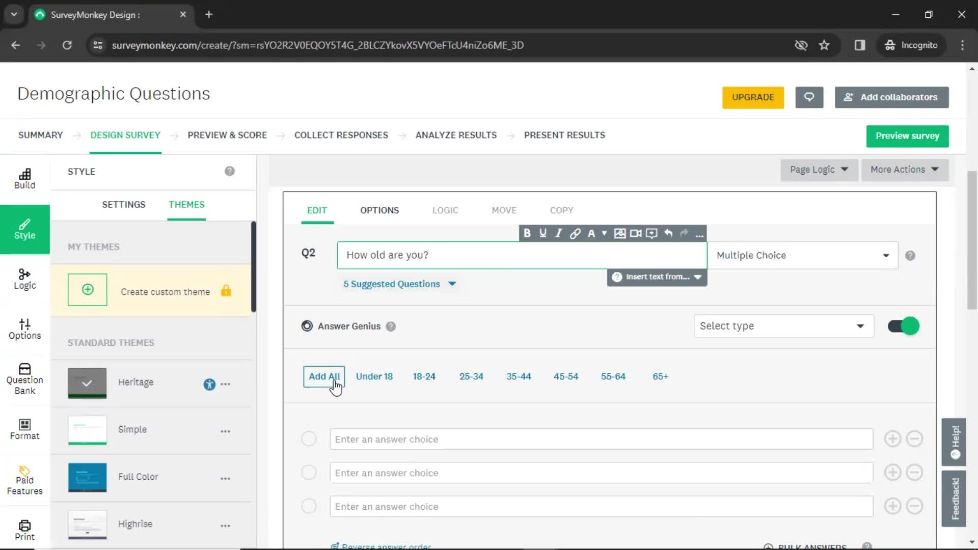 Creating a form on SurveyMonkey video thumbnail