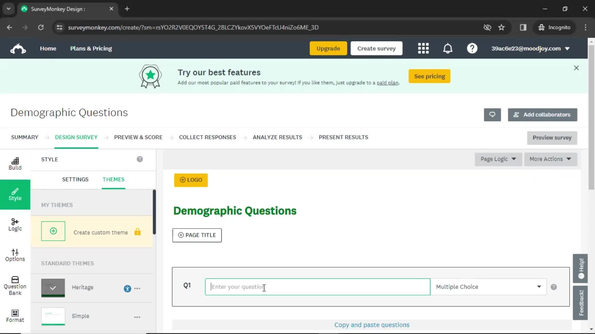 Creating a form on SurveyMonkey video thumbnail