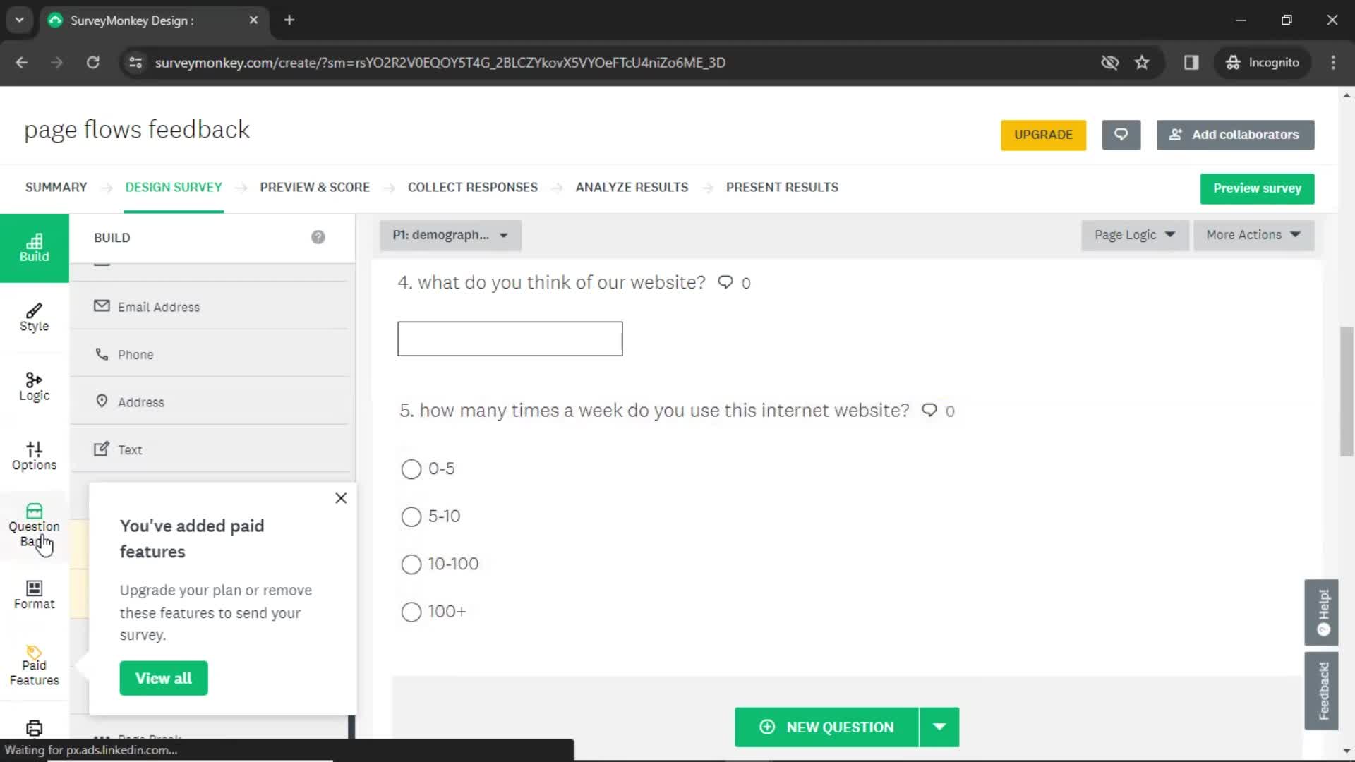 Creating a form on SurveyMonkey video thumbnail