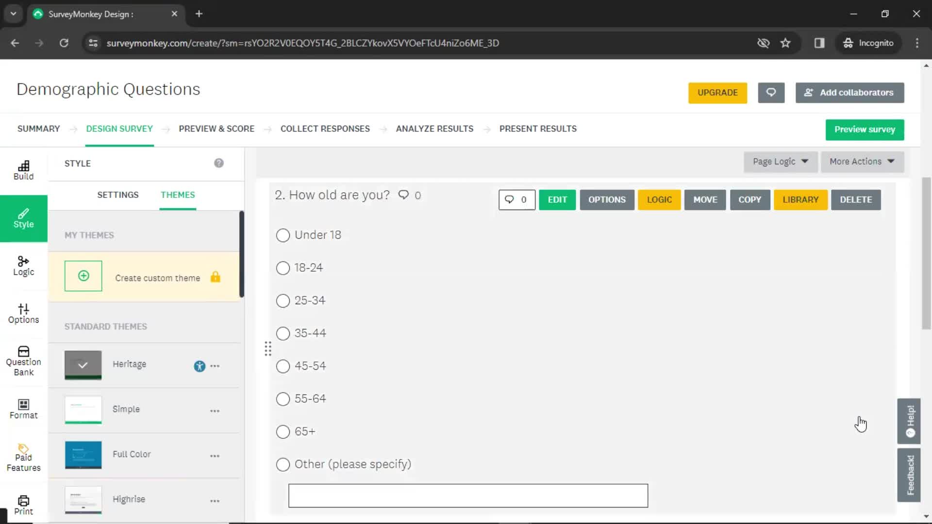 Creating a form on SurveyMonkey video thumbnail