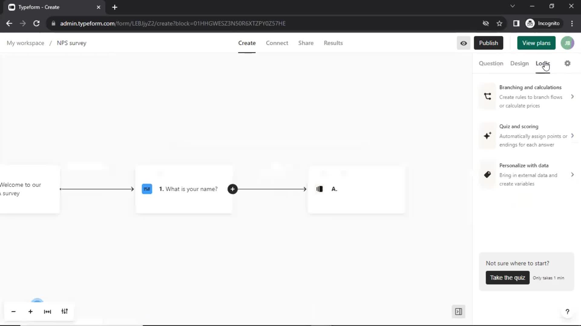 Creating a form screenshot