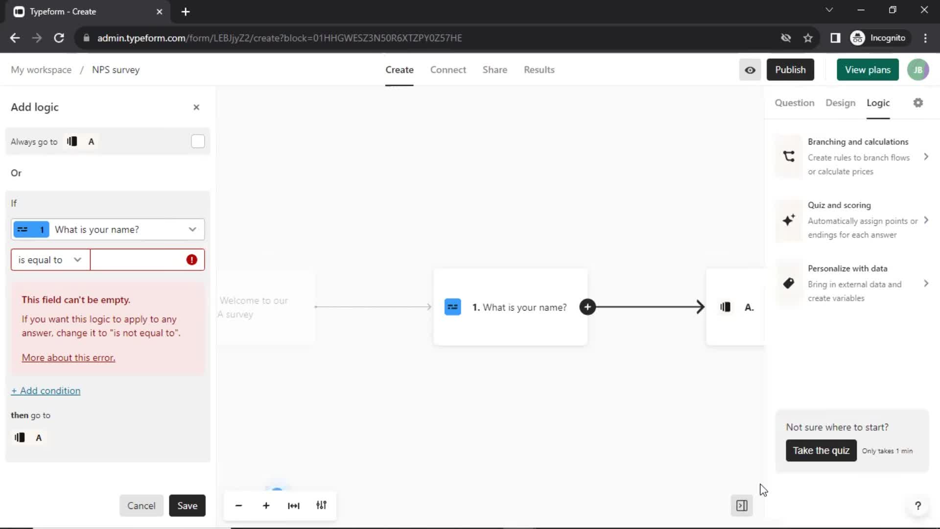 Creating a form screenshot