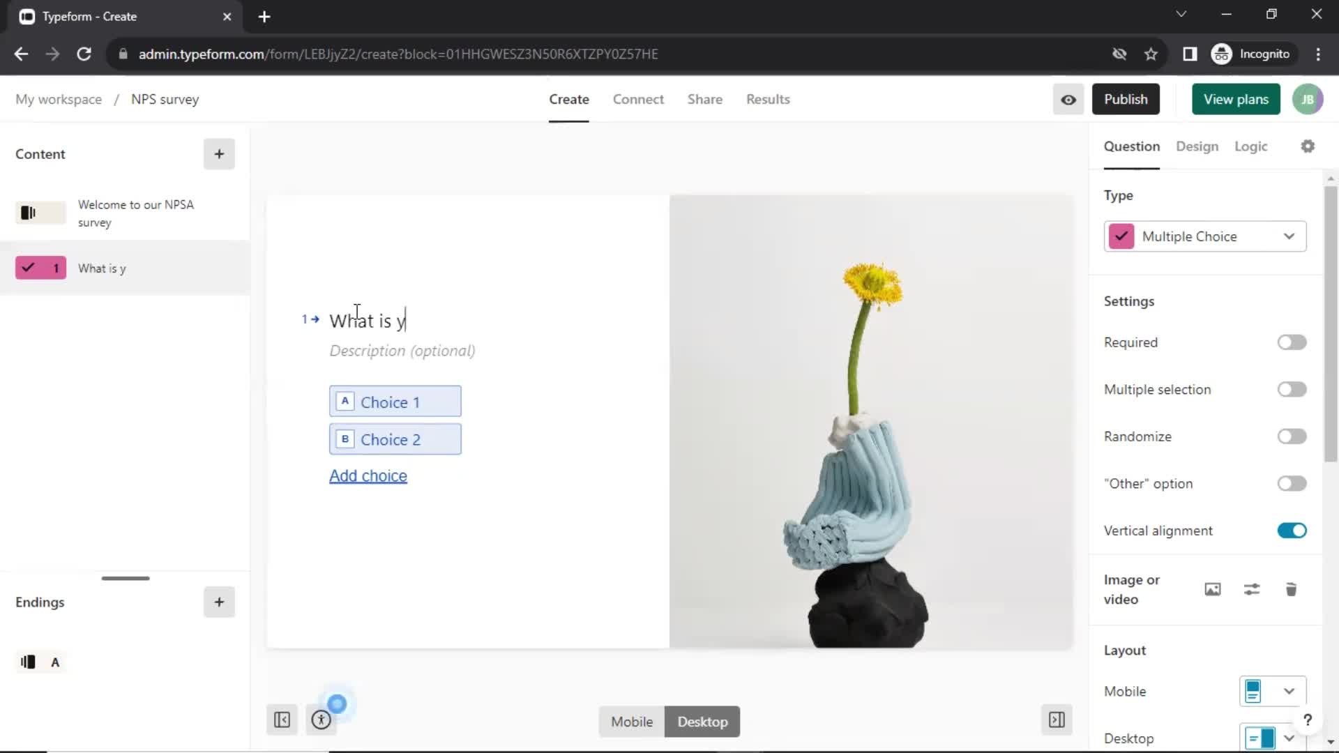 Creating a form screenshot