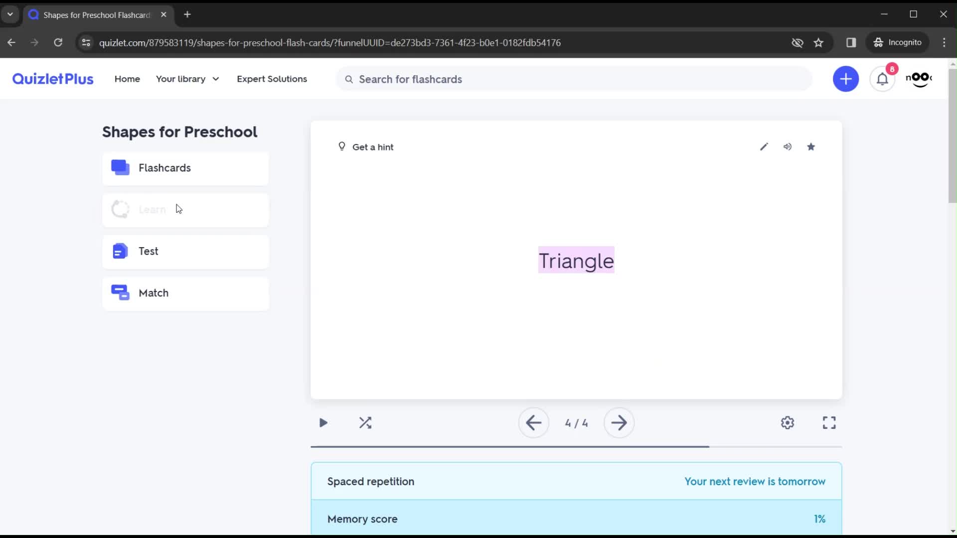 Creating a new study set on Quizlet video thumbnail