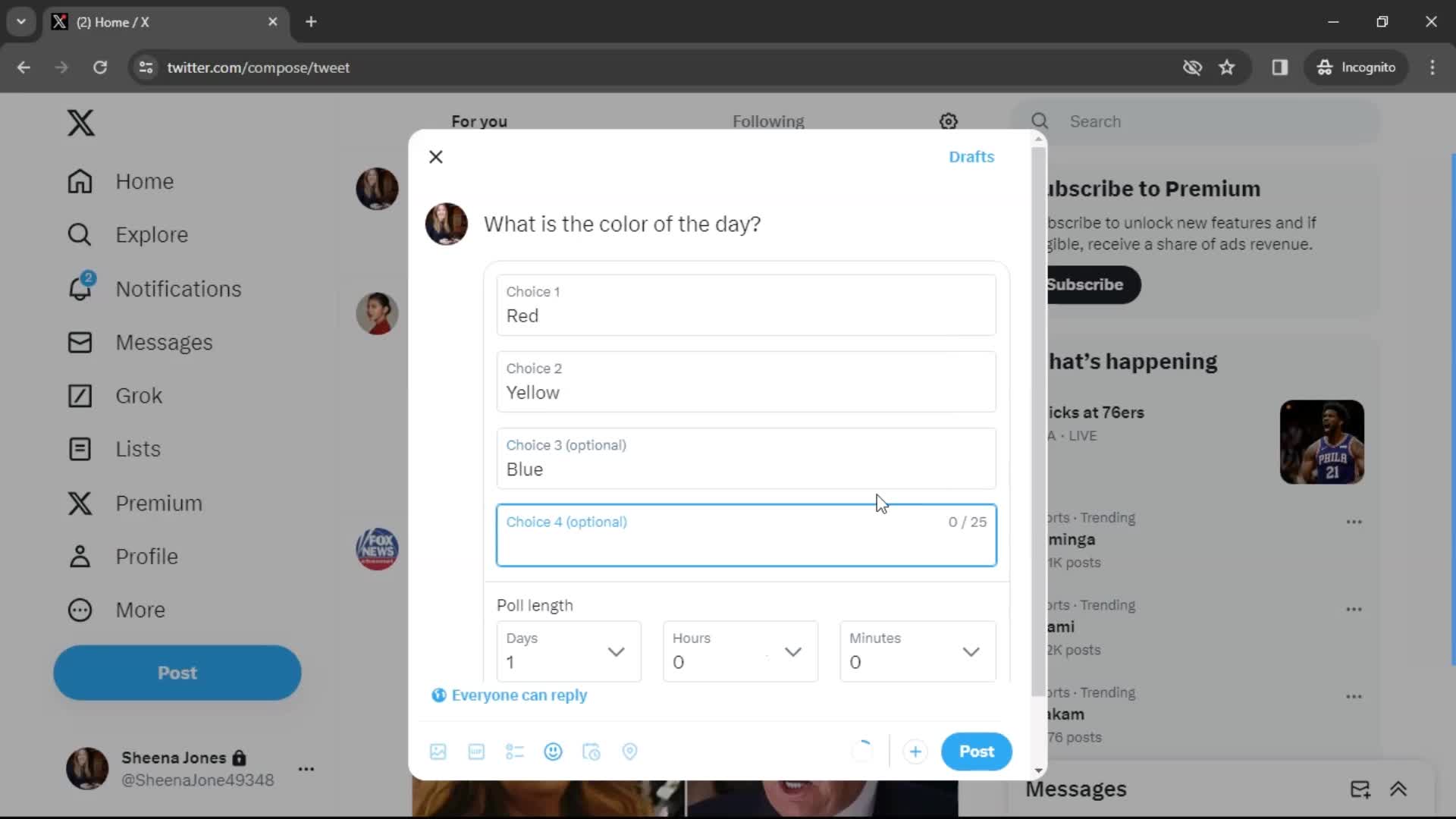 Creating a poll on Twitter video thumbnail