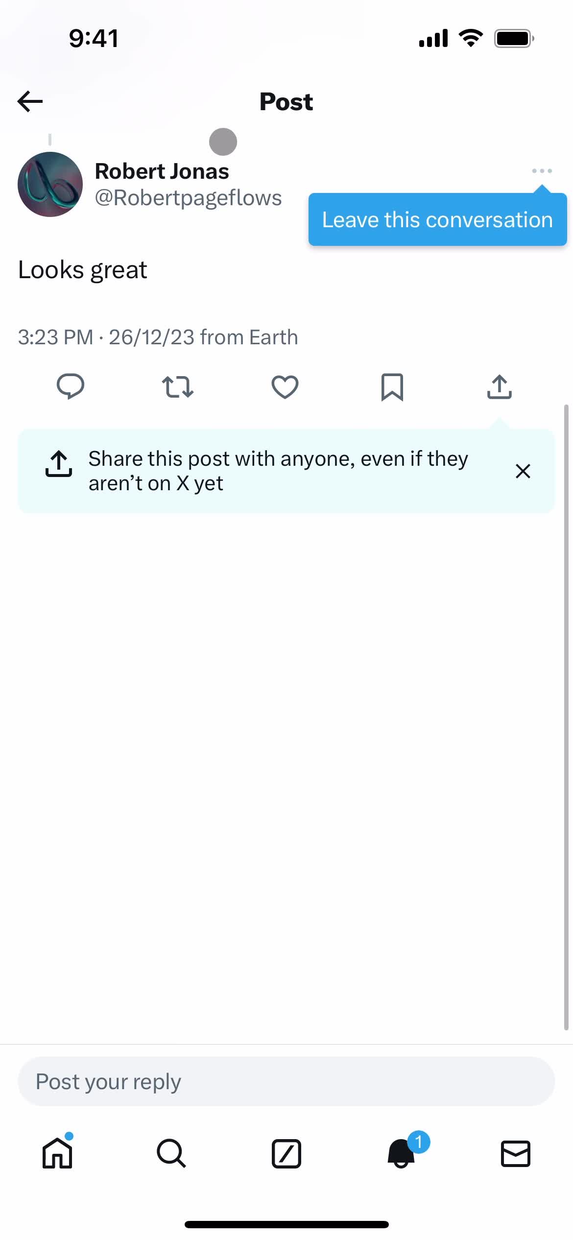 Creating a post screenshot