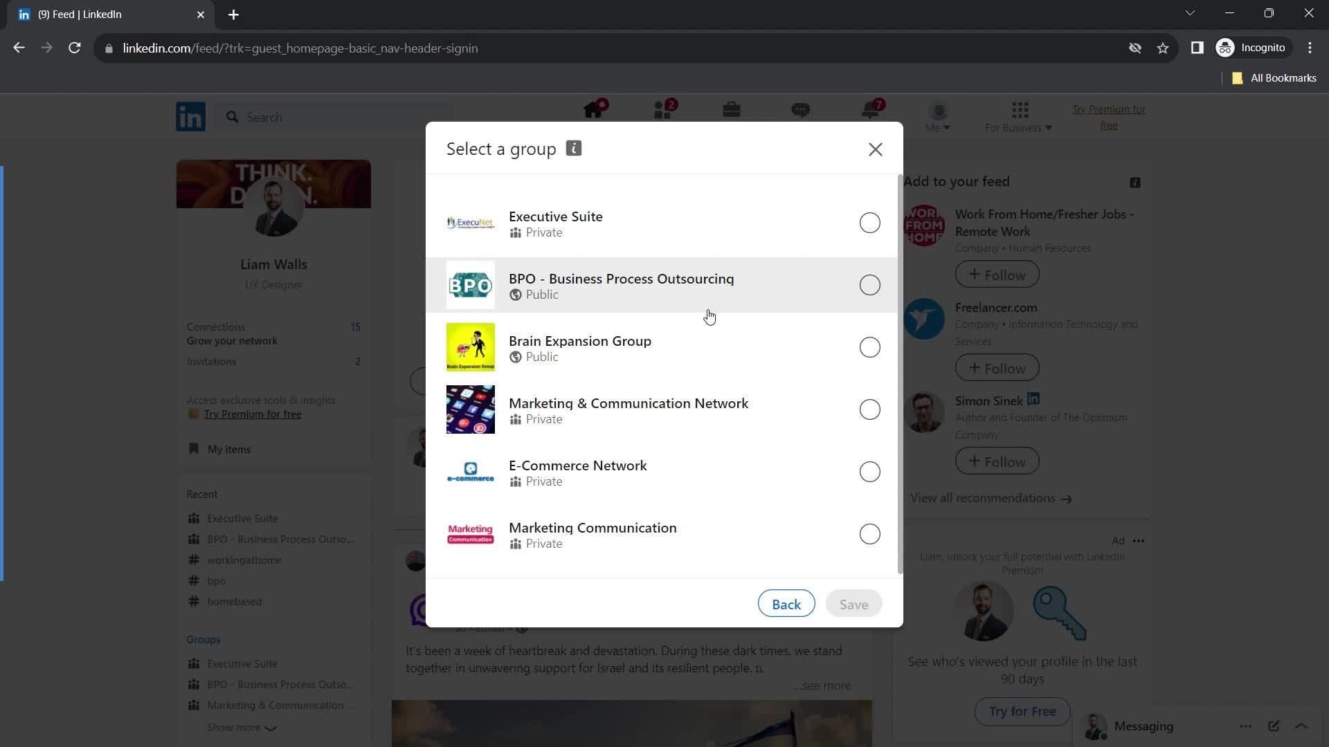 Creating a post on LinkedIn video thumbnail