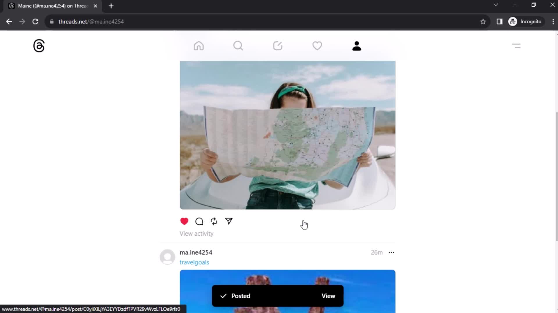 Creating a post screenshot