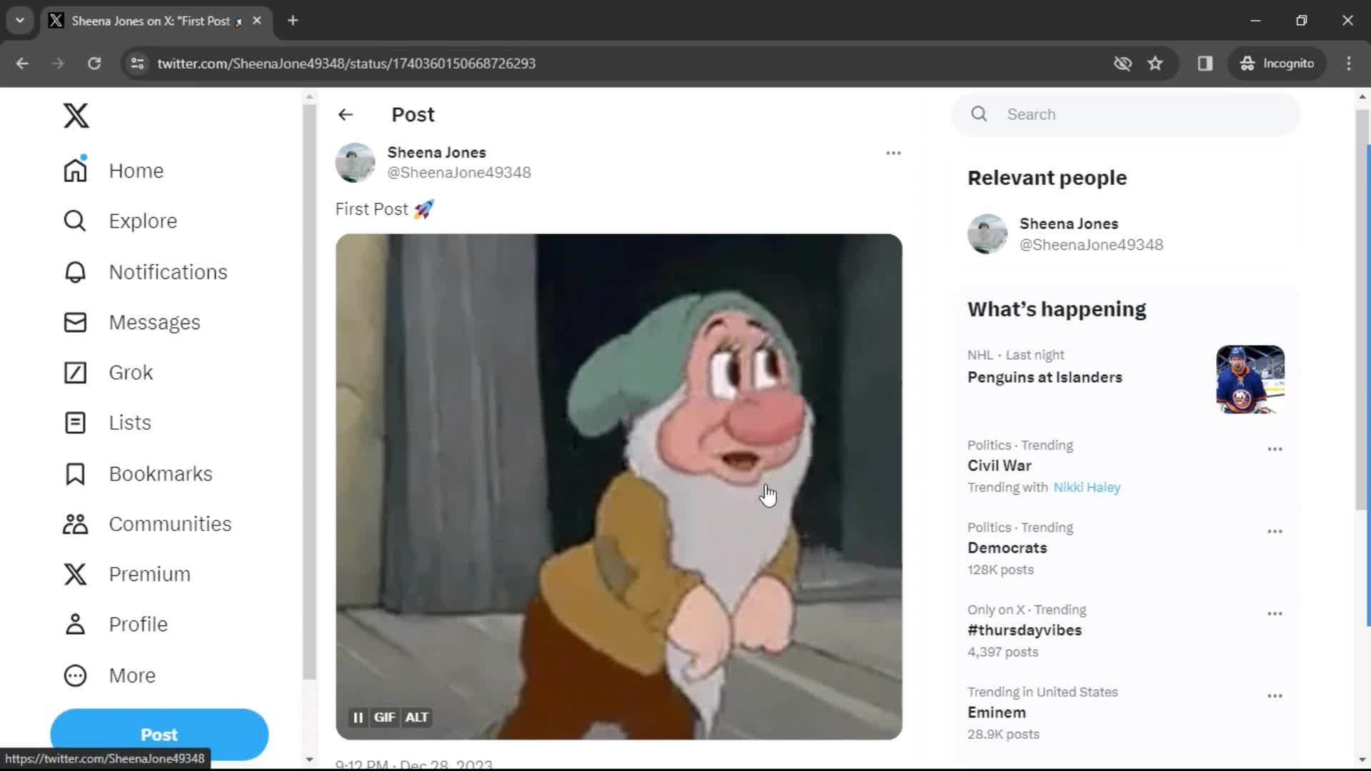 Creating a post on Twitter video thumbnail