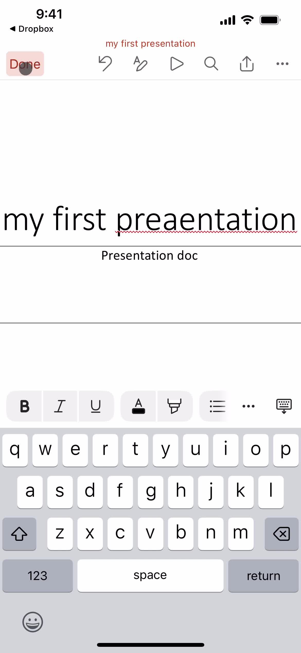 Creating a presentation screenshot