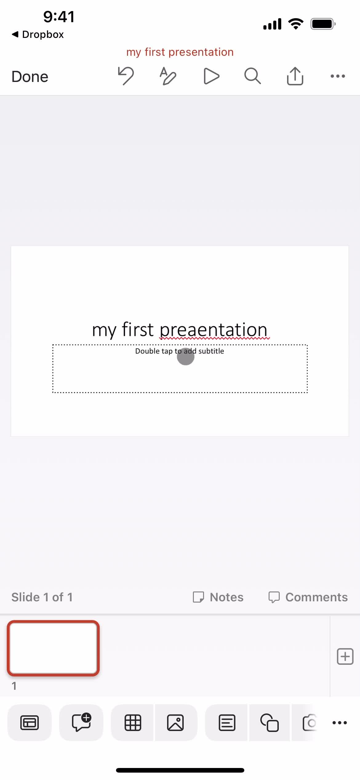 Creating a presentation screenshot