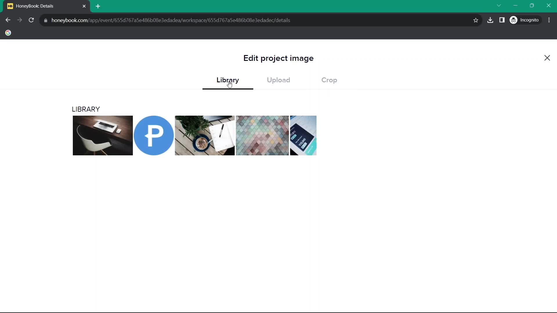 Creating a project screenshot