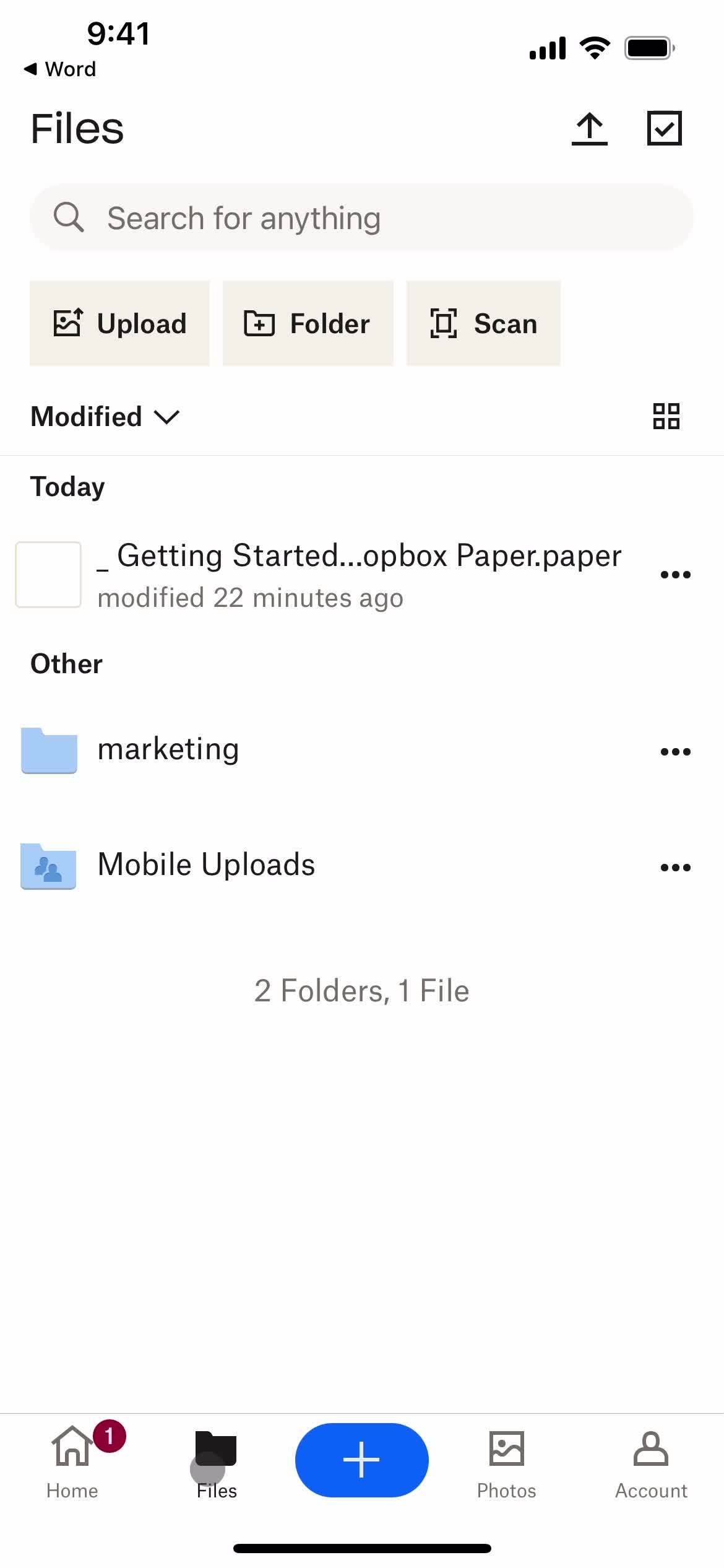 Creating a document on Dropbox video thumbnail