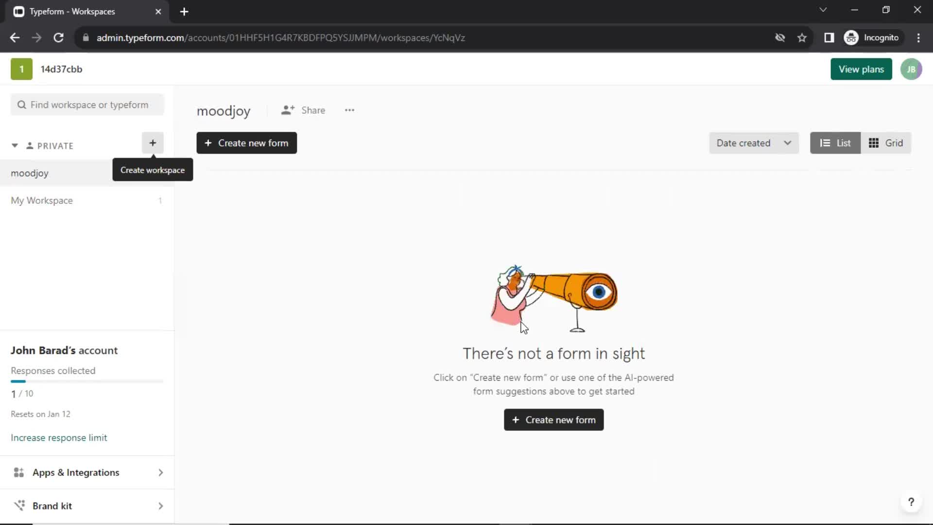 Creating a workspace screenshot