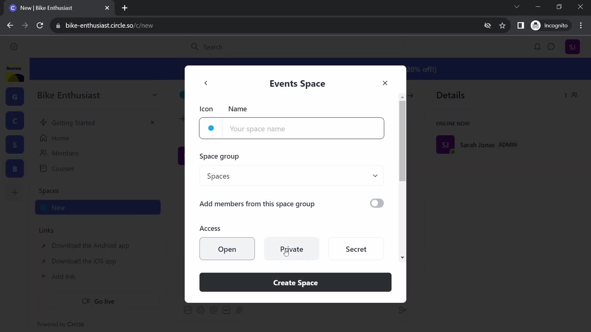 Creating a group screenshot