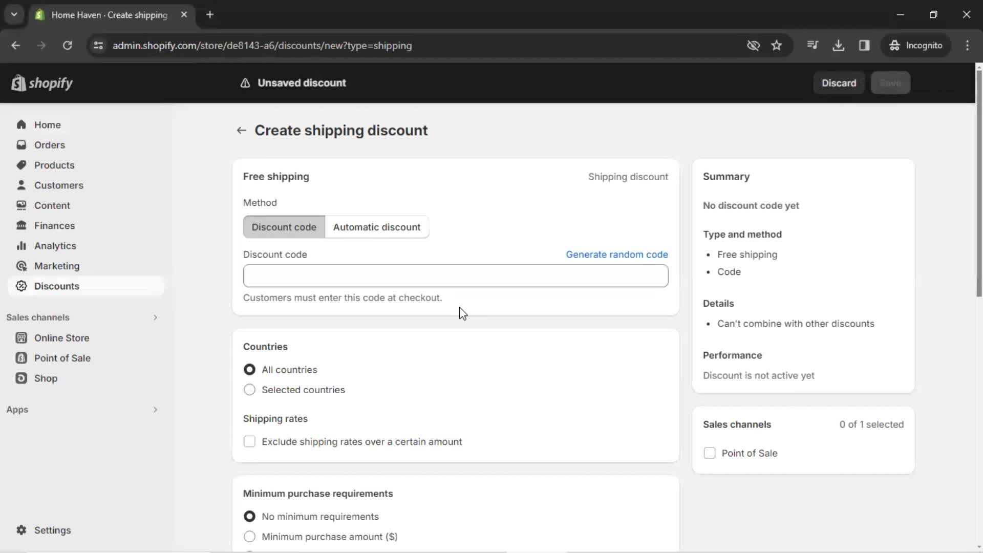 Creating a discount code on Shopify video thumbnail