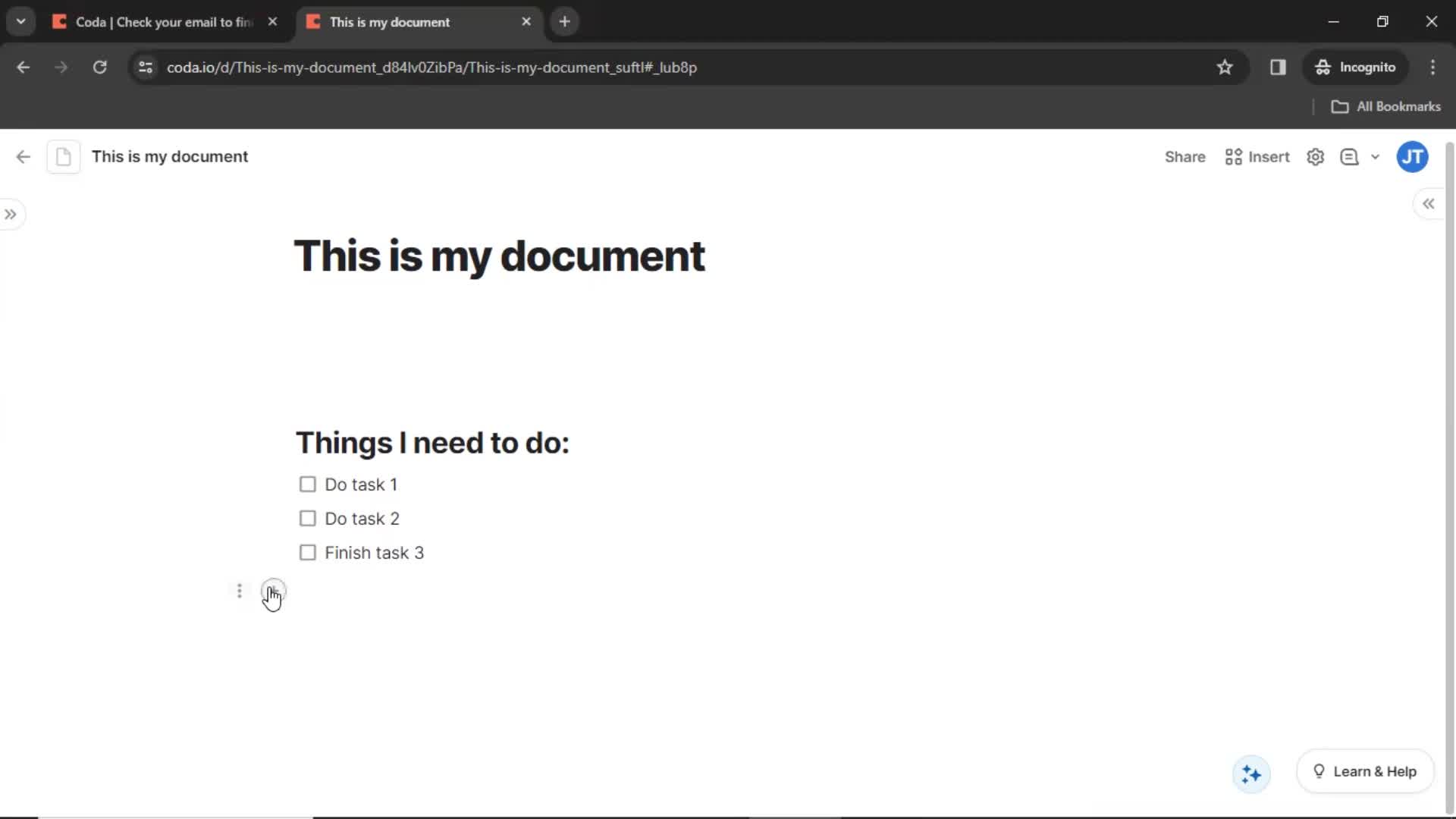 Creating a document screenshot