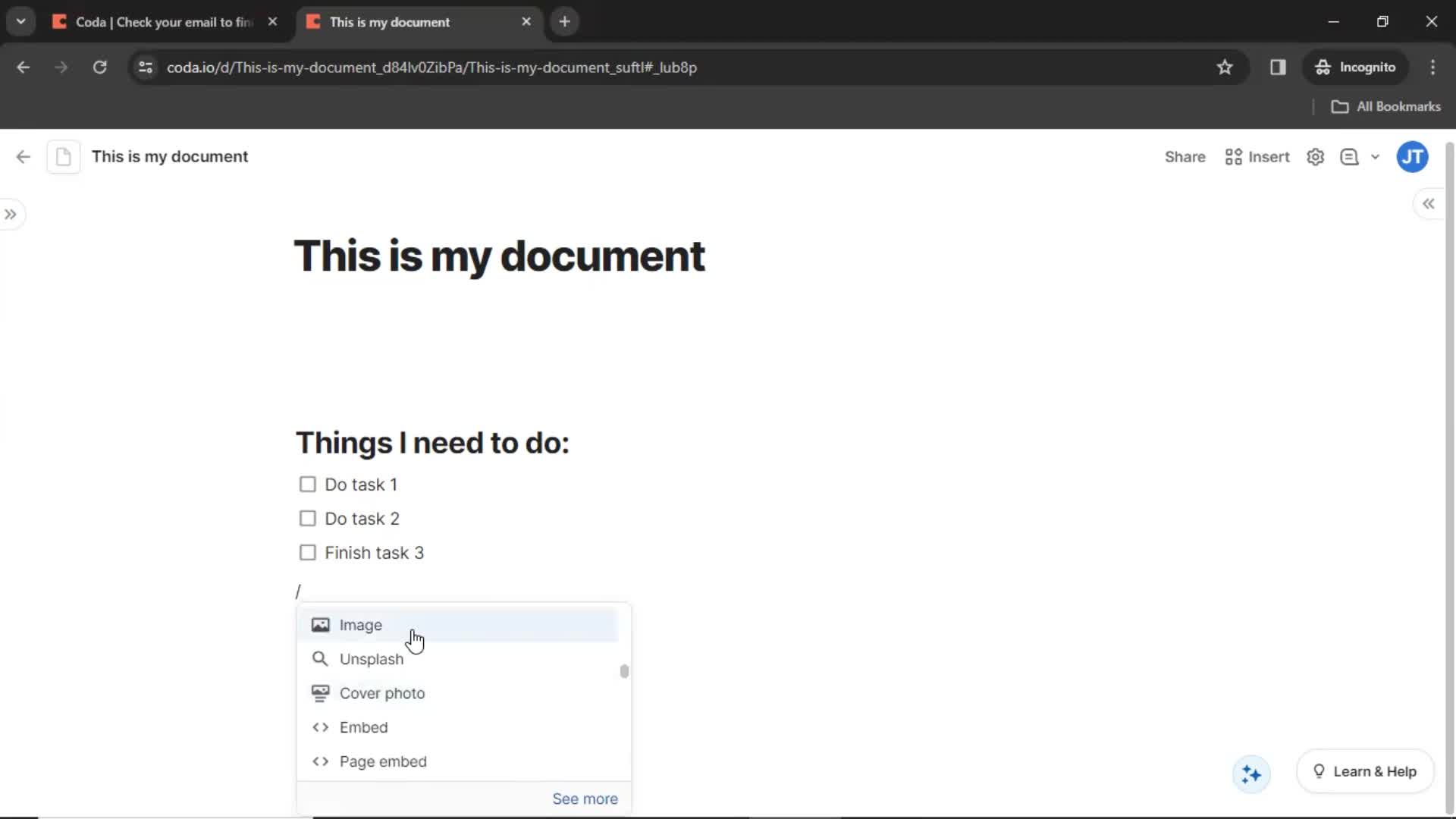 Creating a document screenshot