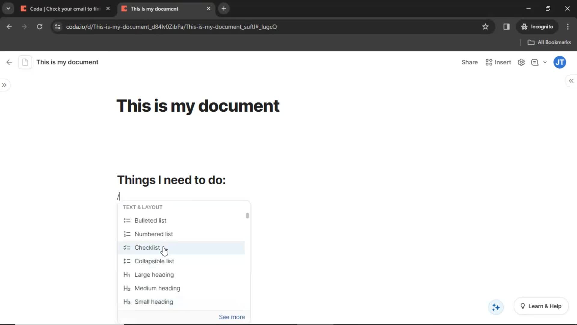 Creating a document screenshot