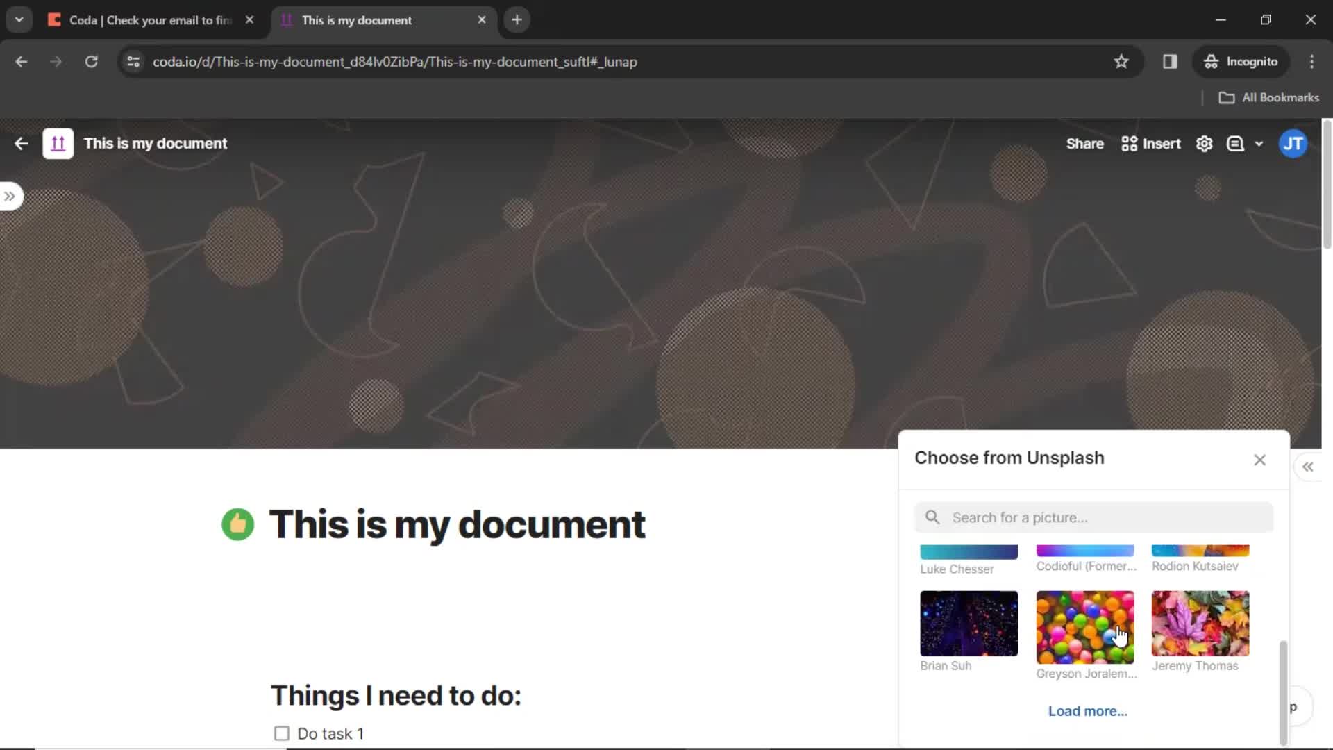 Creating a document screenshot