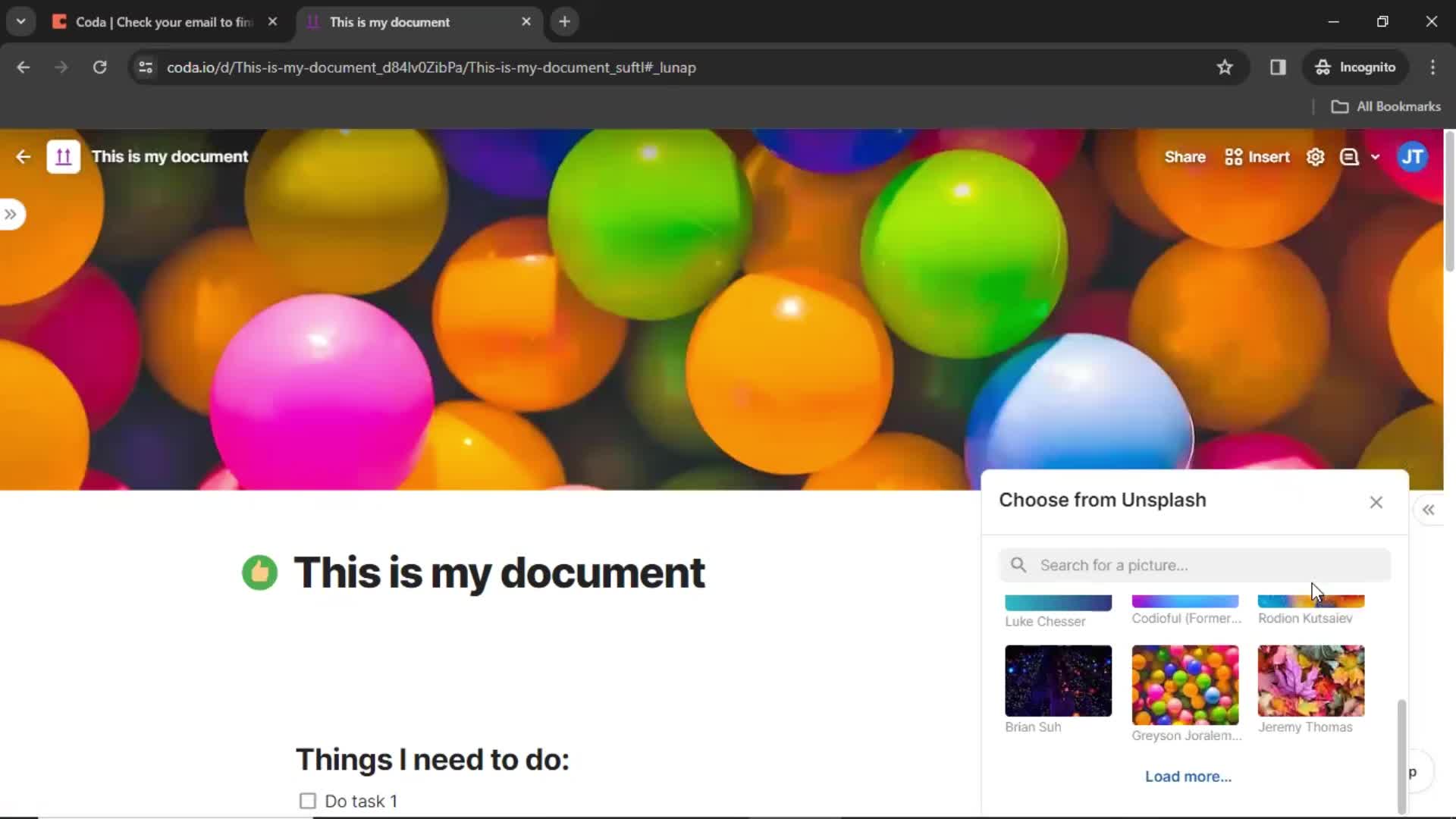 Creating a document screenshot