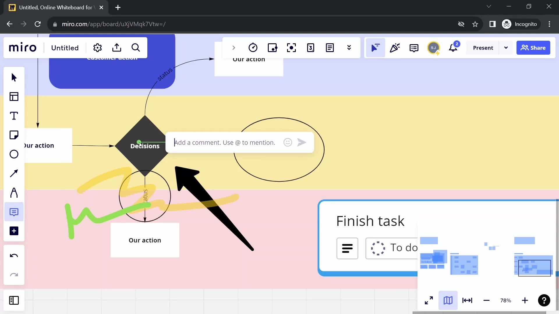 Creating a flowchart screenshot