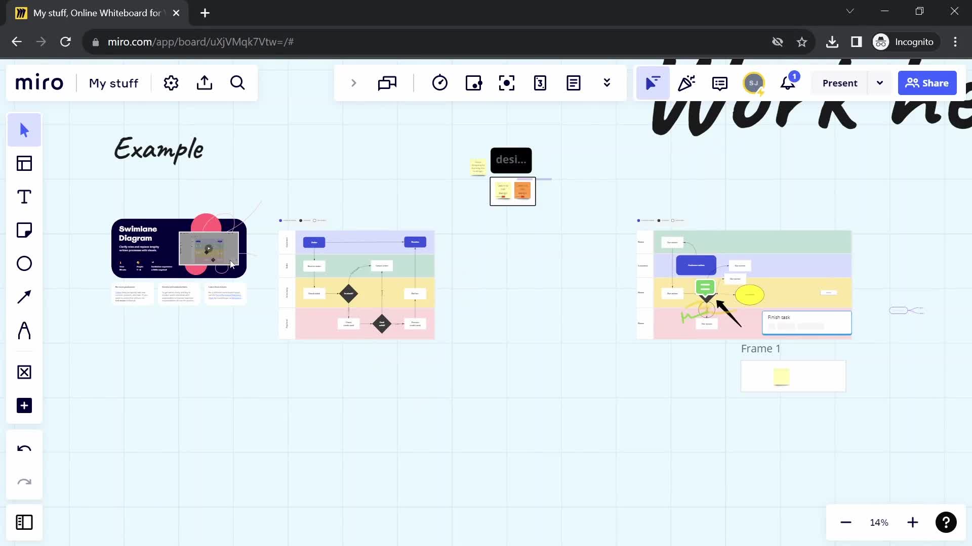 Creating a flowchart screenshot