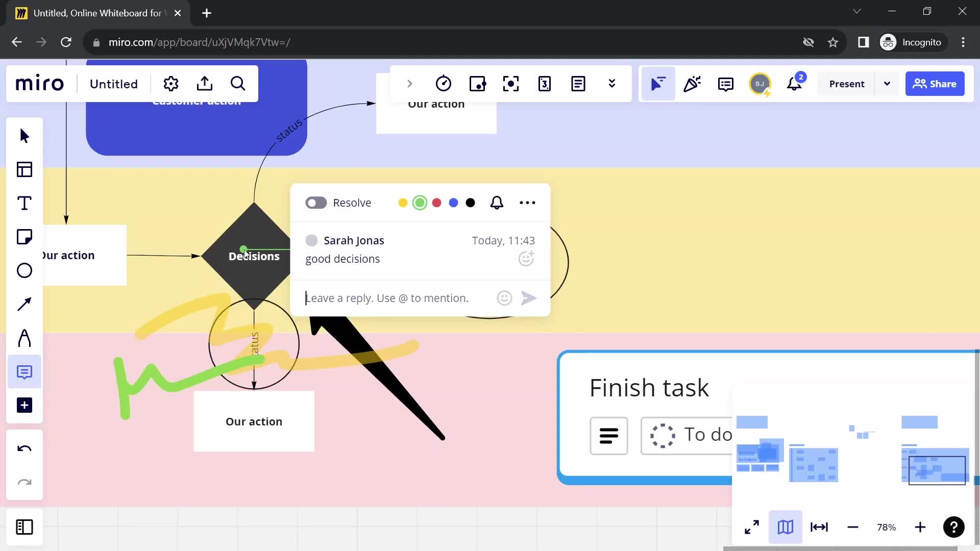 Creating a flowchart screenshot