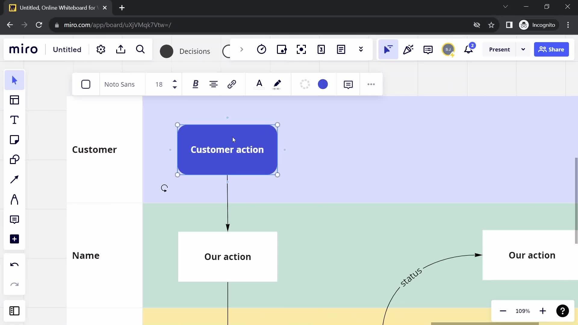 Creating a flowchart screenshot