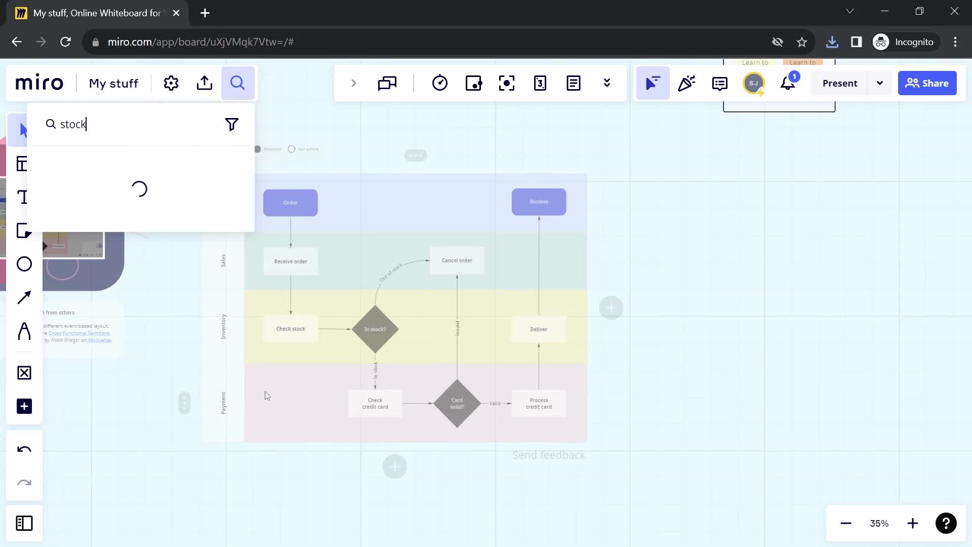 Creating a flowchart screenshot