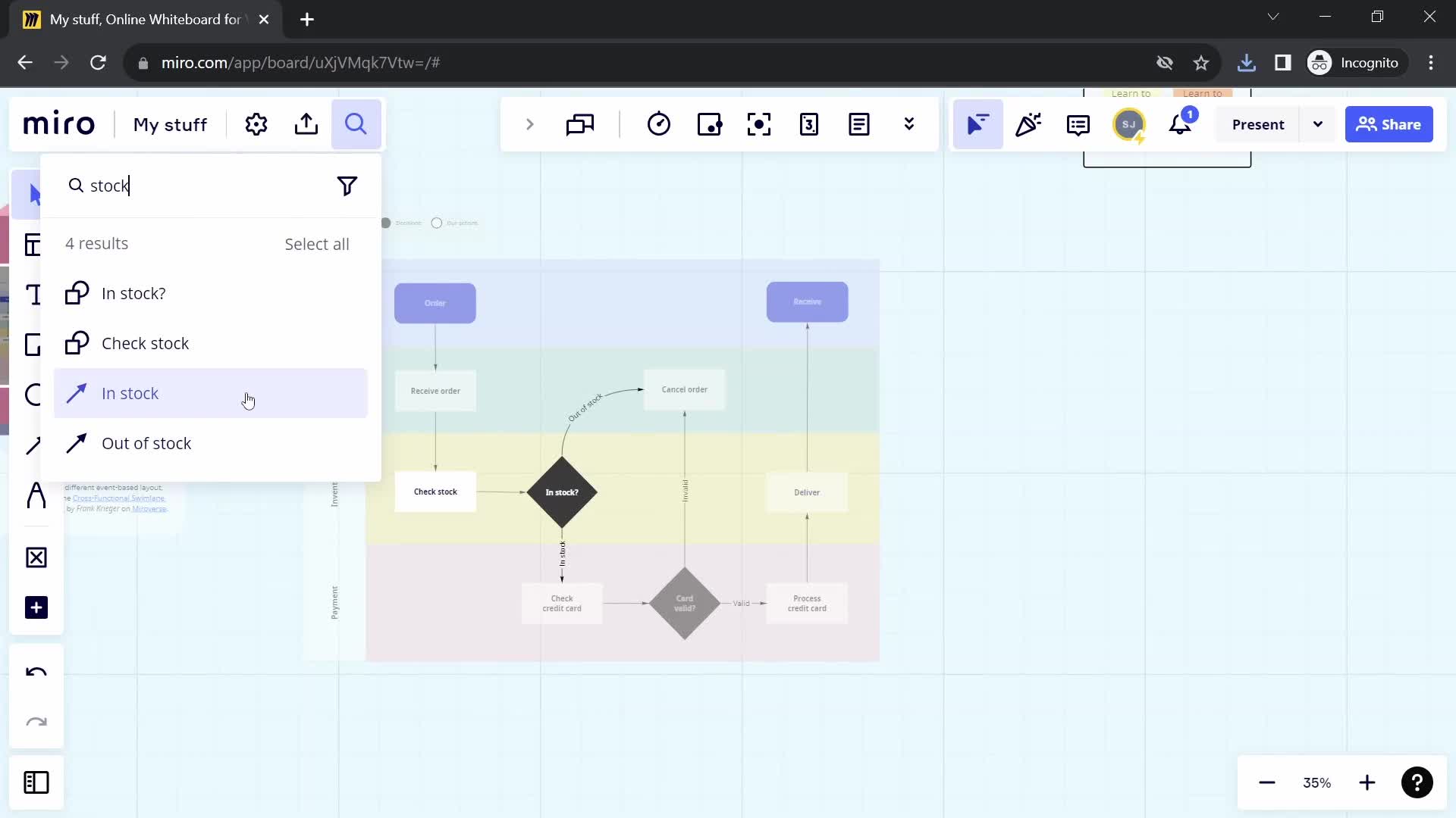 Creating a flowchart screenshot